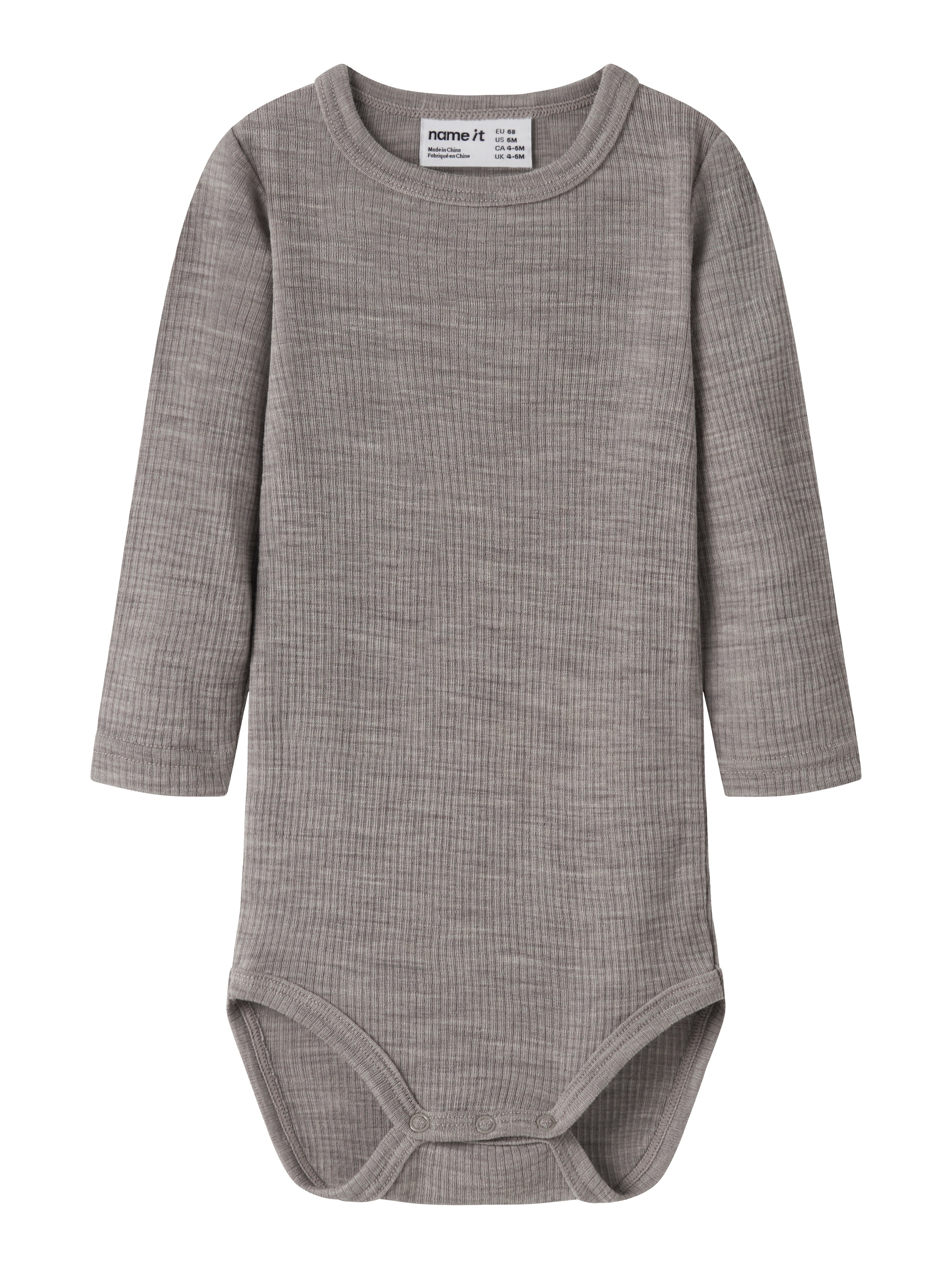 Name It Wax - Wool Rib Ls Body - Satellite -   Cm