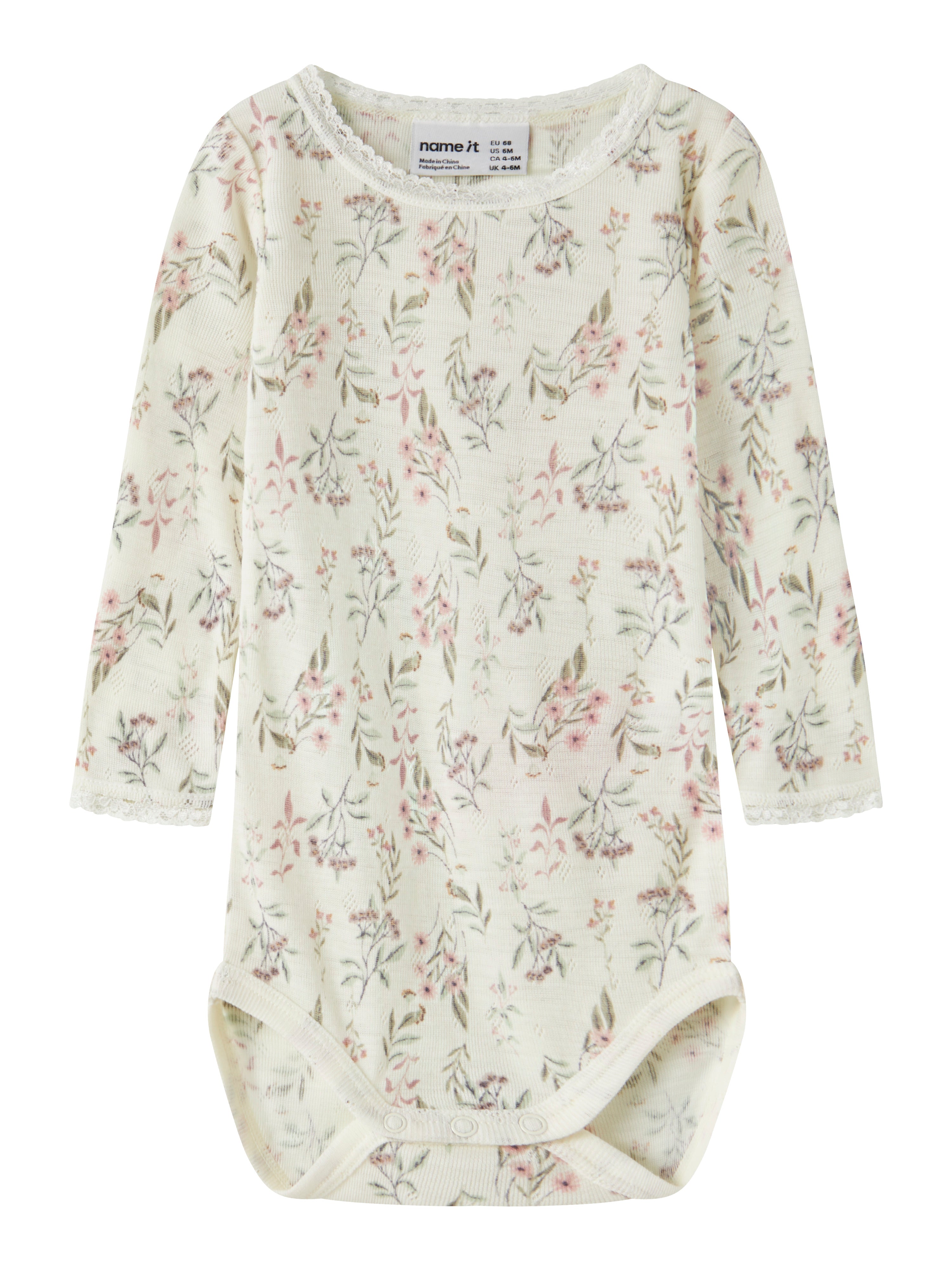 Name It Wang - Wool Needle Ls Body - Snow White Flower -   Cm