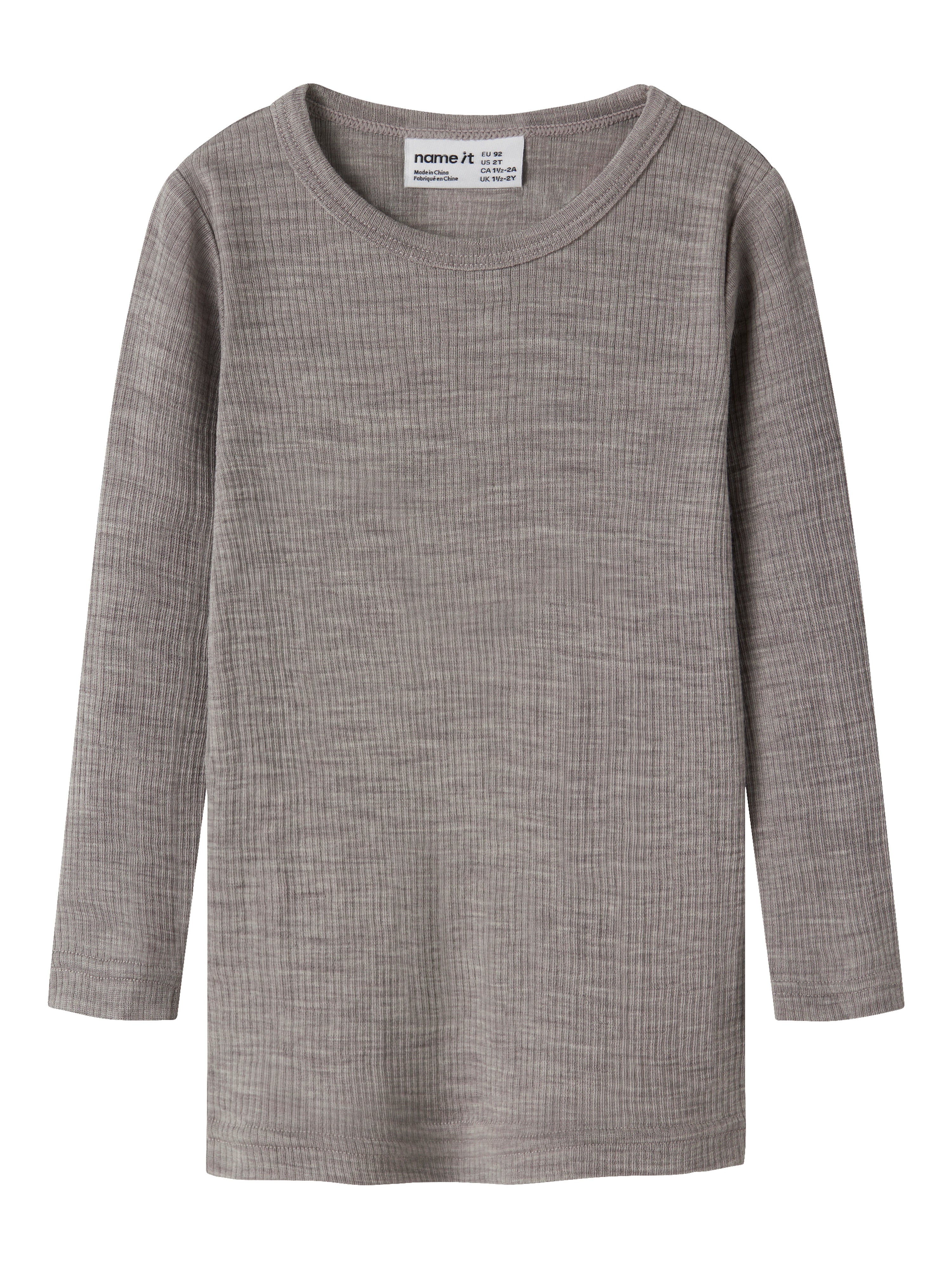Name It Wax - Wool Rib Ls Top - Satellite - Cm