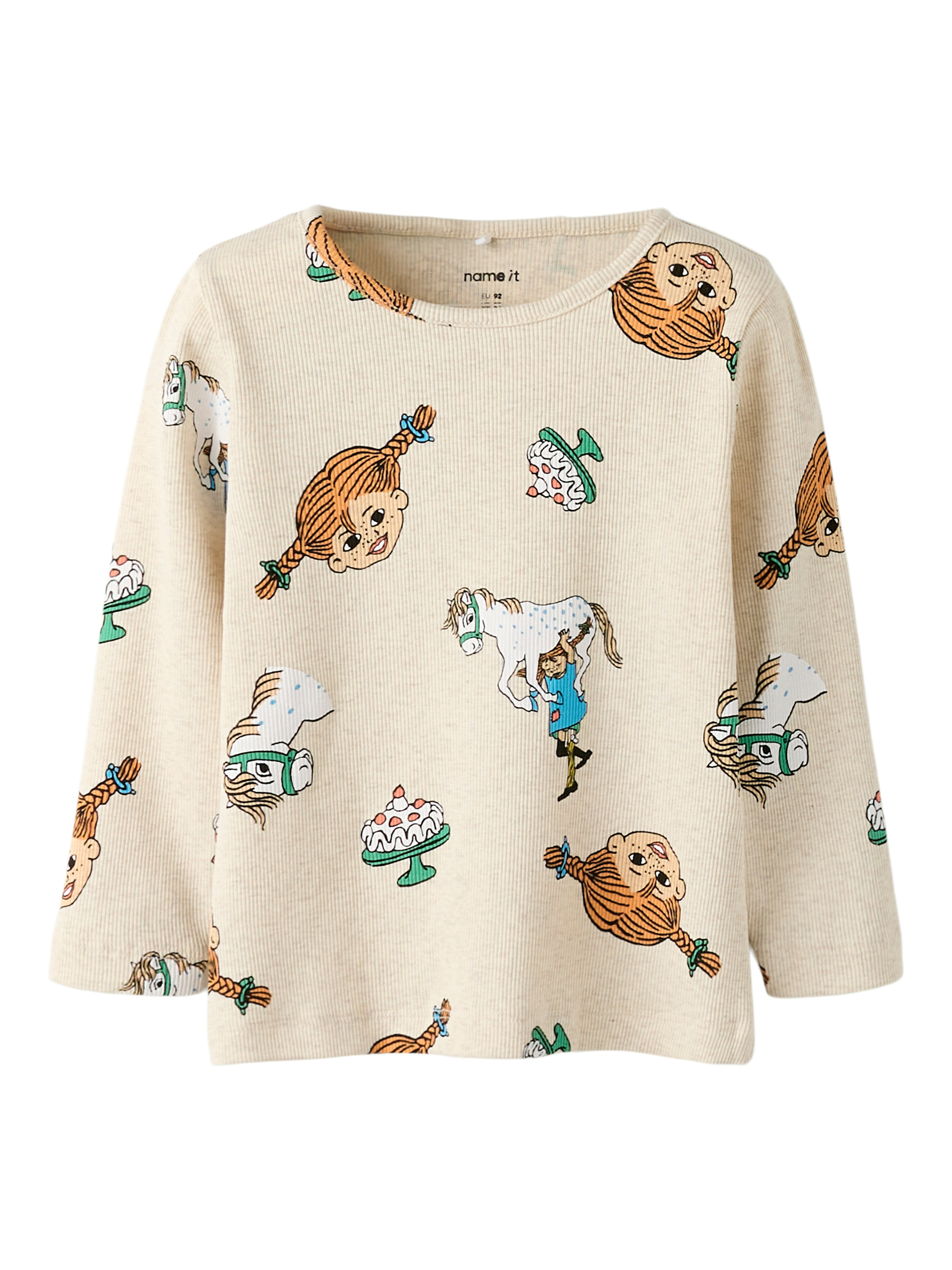 Pippi Langstrømpe Bluse i Peyote Melange – Fantastisk Stil!