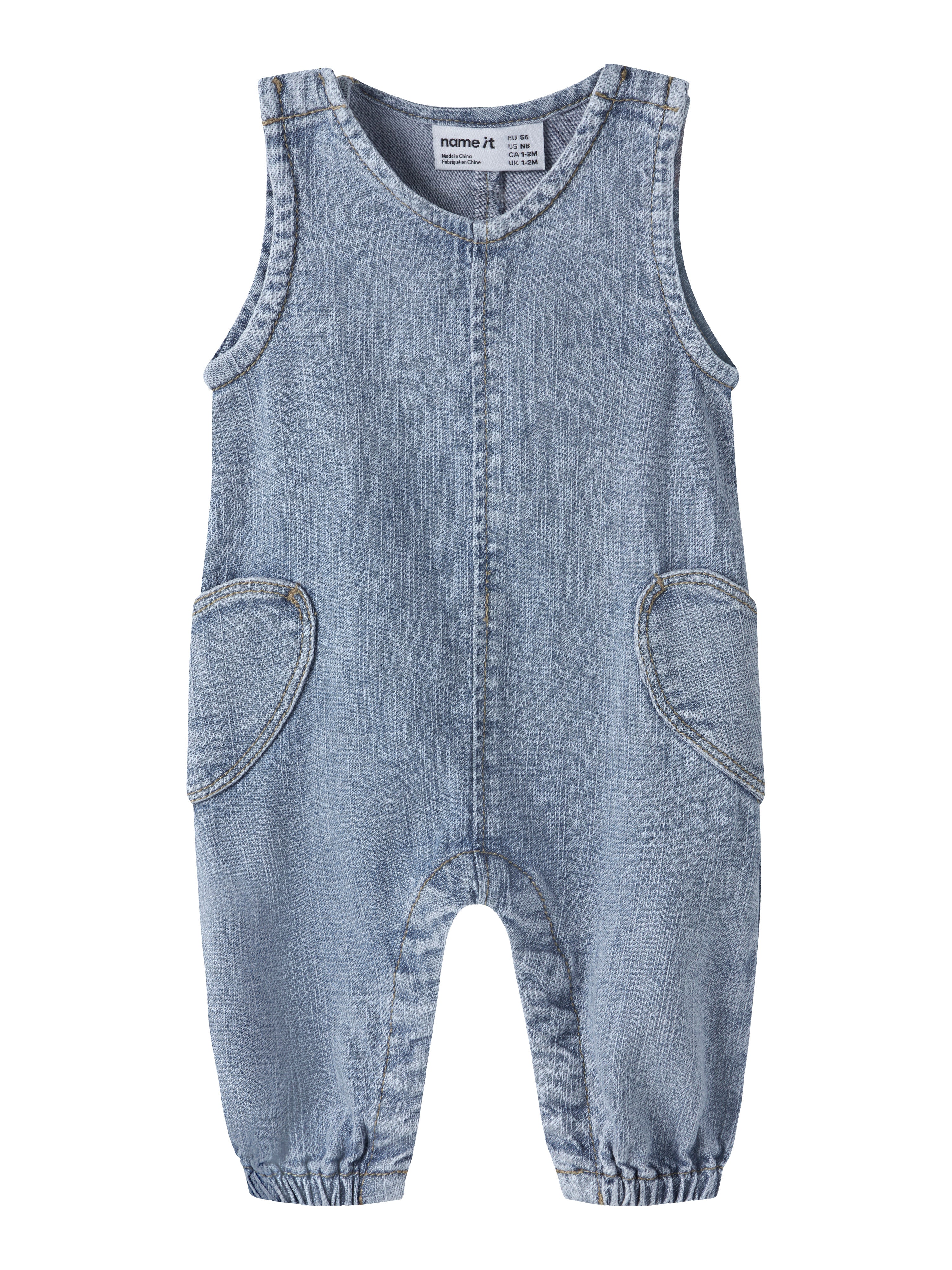 Name It Emmaline - Loose Denim Overall - Denim Blue -   Cm