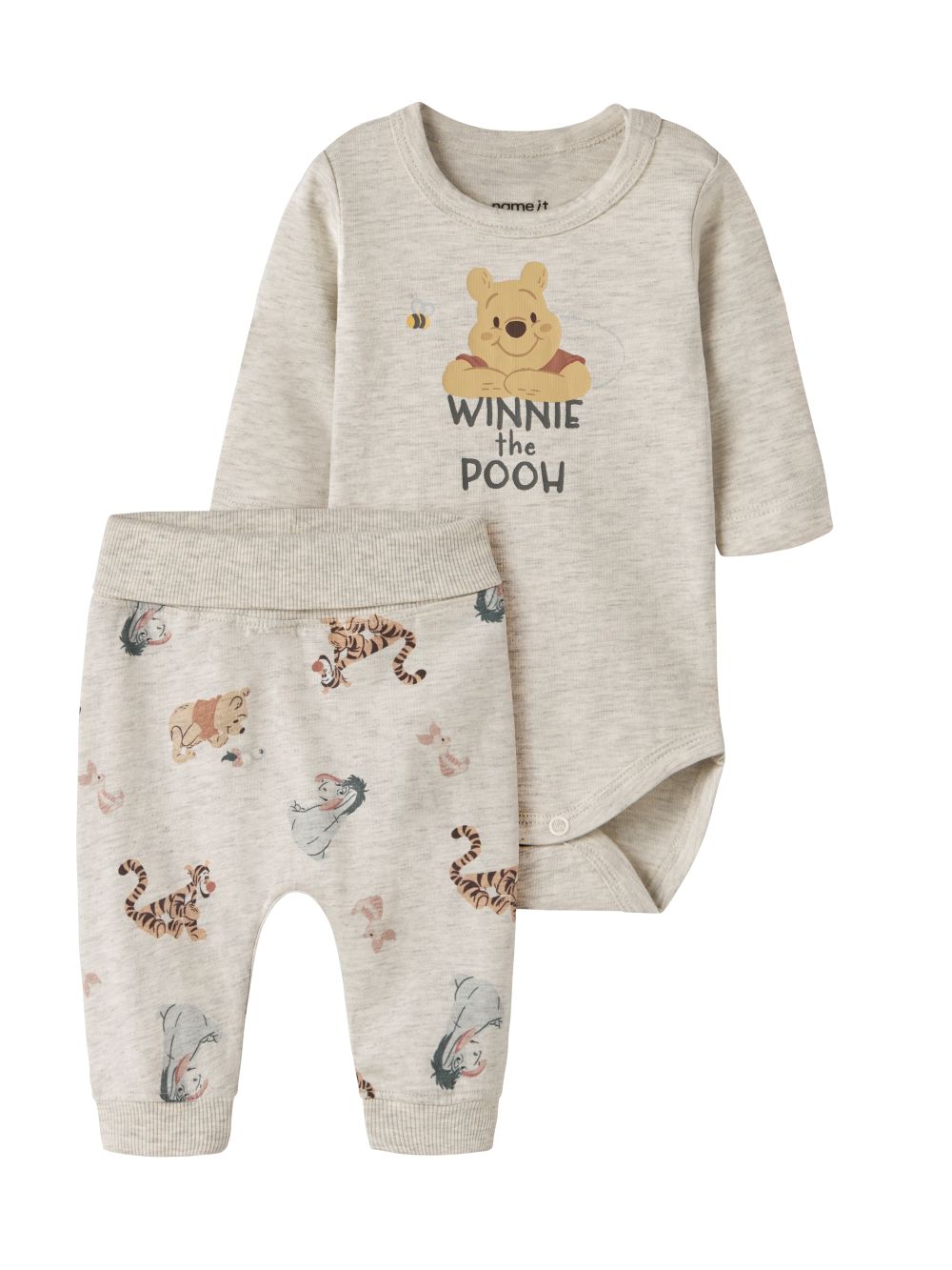Name It Ollu Pooh Body Sæt - Peyote Melange til Børn