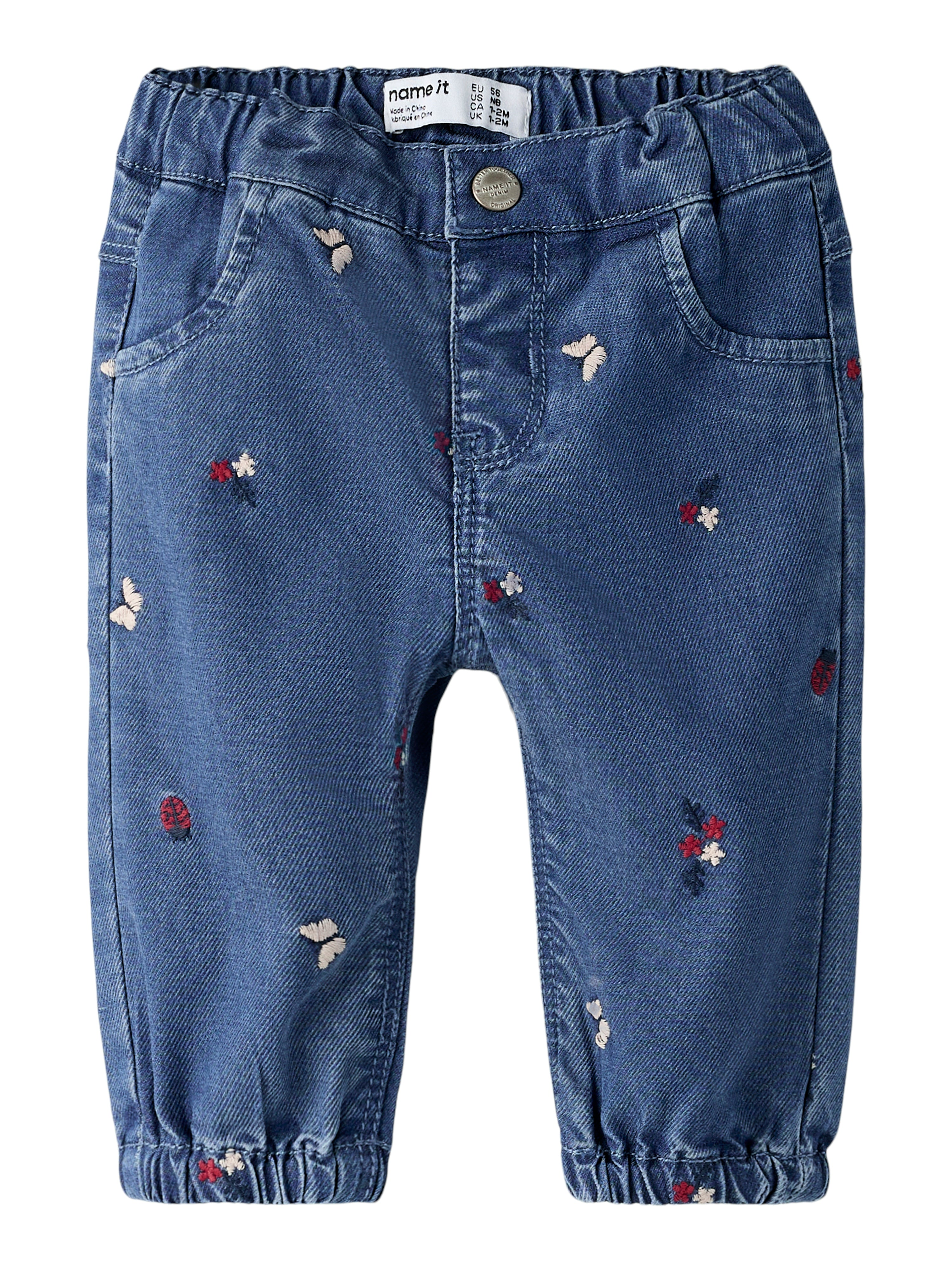 Name It Rose - Mom Emb Jeans - Medium Blue Denim Nature -   Cm