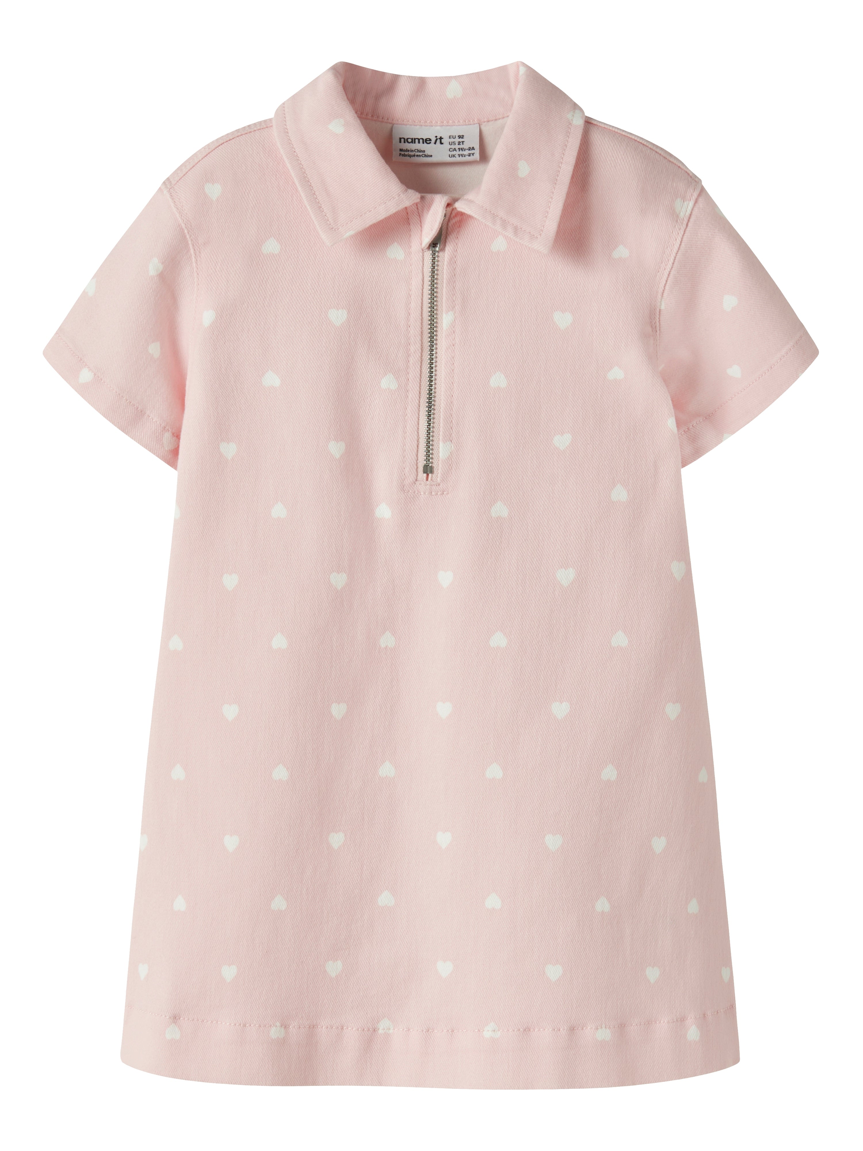 Name It Olivia - Twill Dress - Lotus Hearts -   Cm