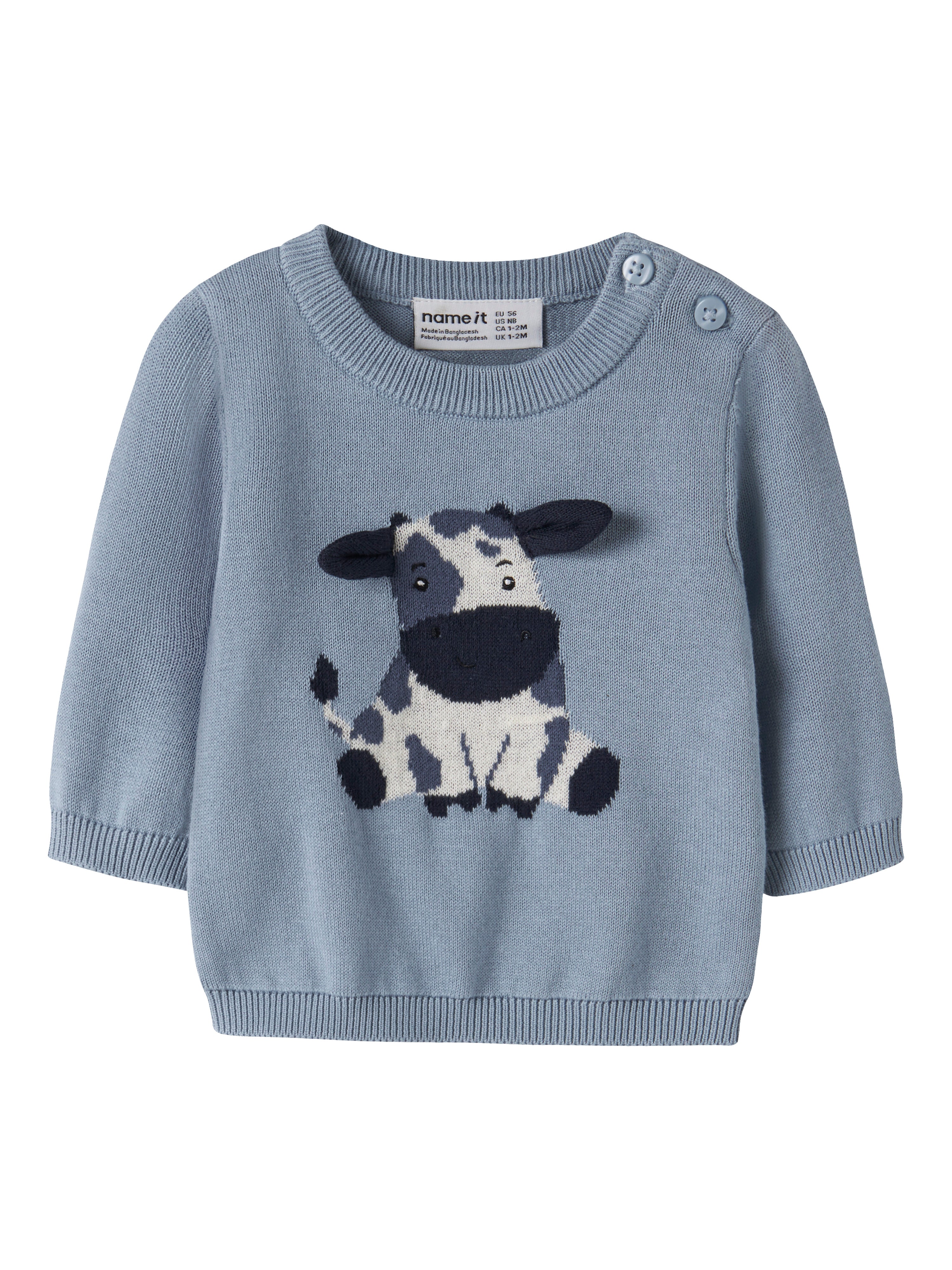 Name It Ligan- Ls Knit - Ashley Blue - Cm