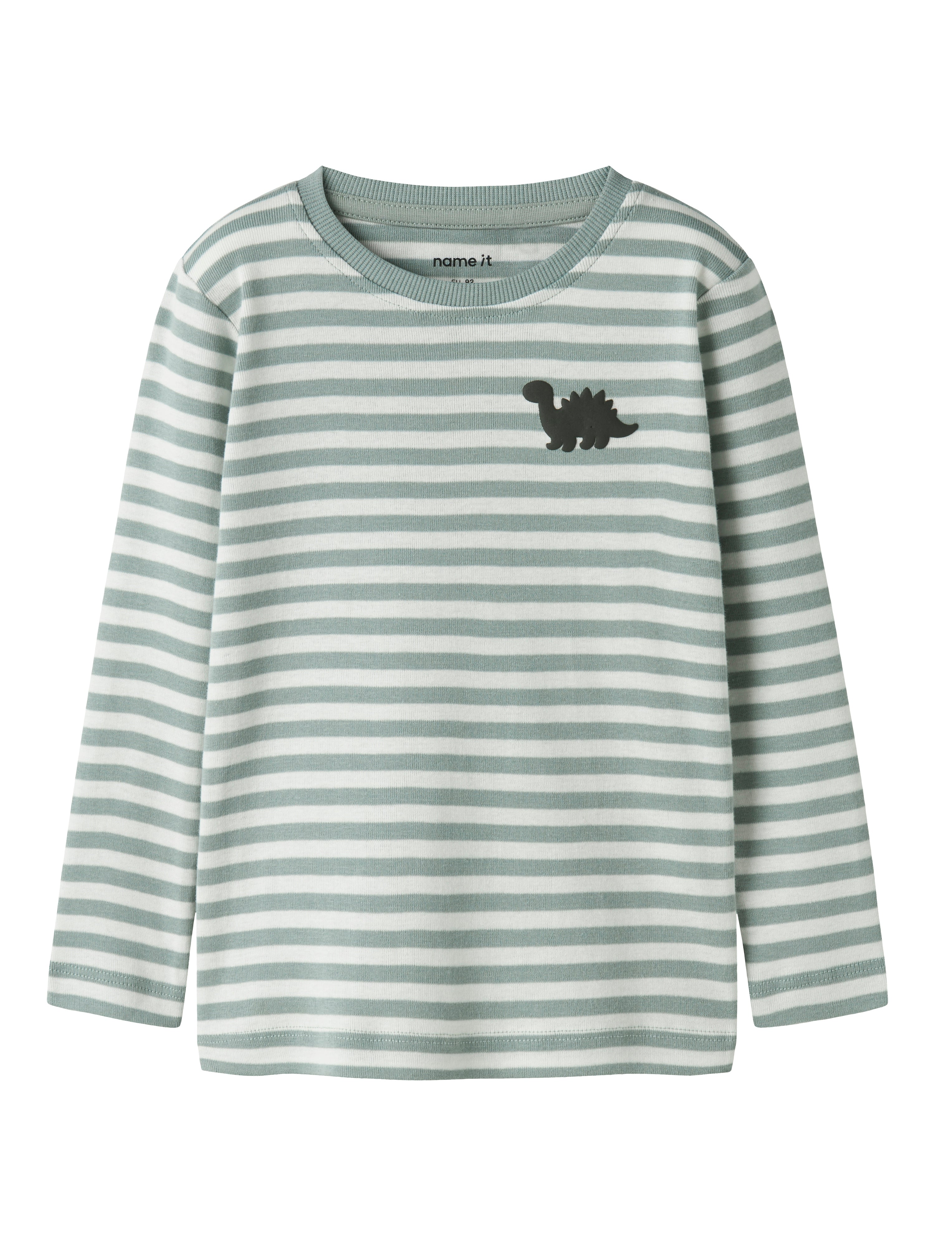 Name It Villy - Ls Slim Top - Green Milieu -   Cm