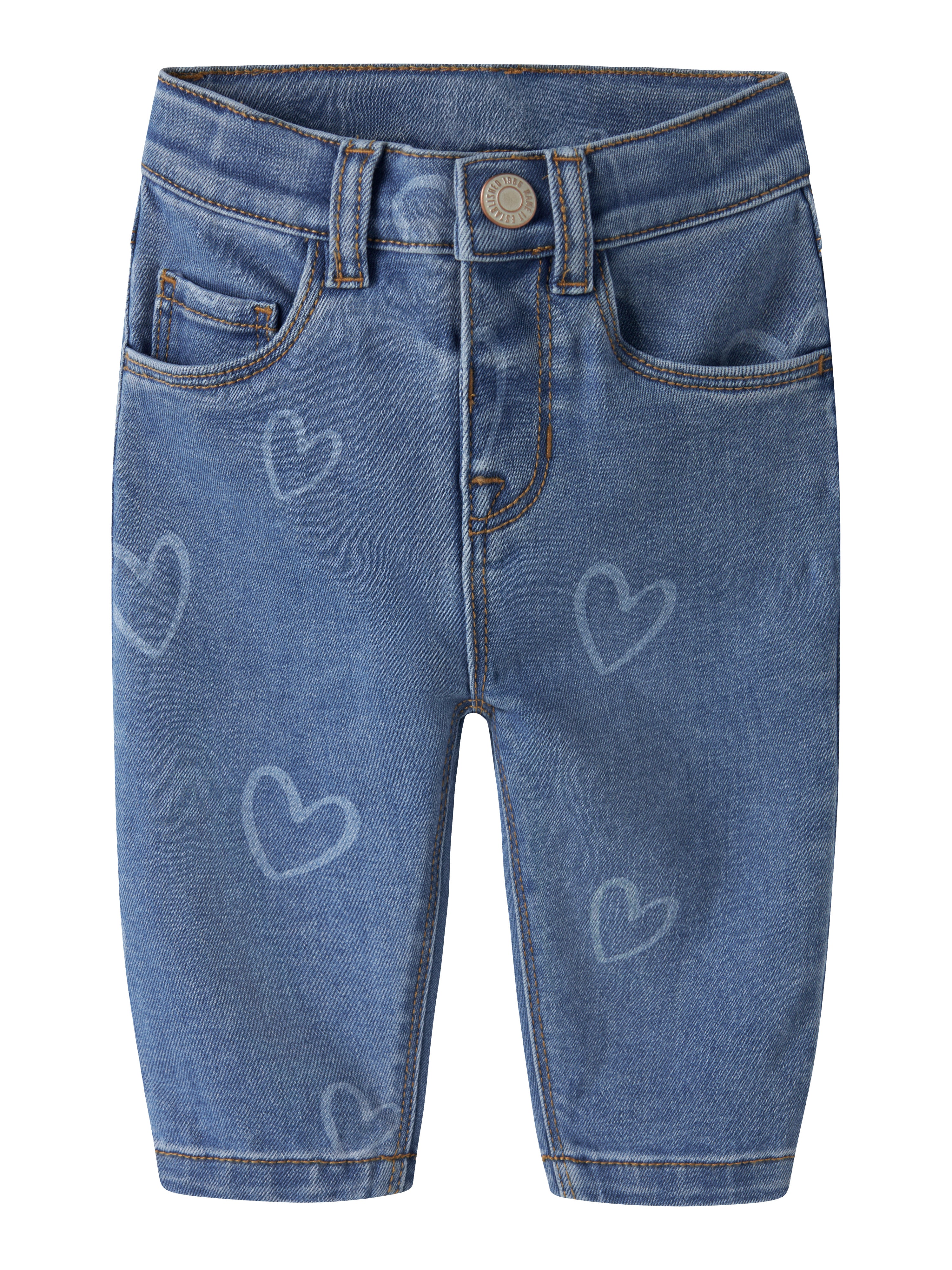Name It Rose - Mom Jeans - Medium Blue Denim Heart -   Cm