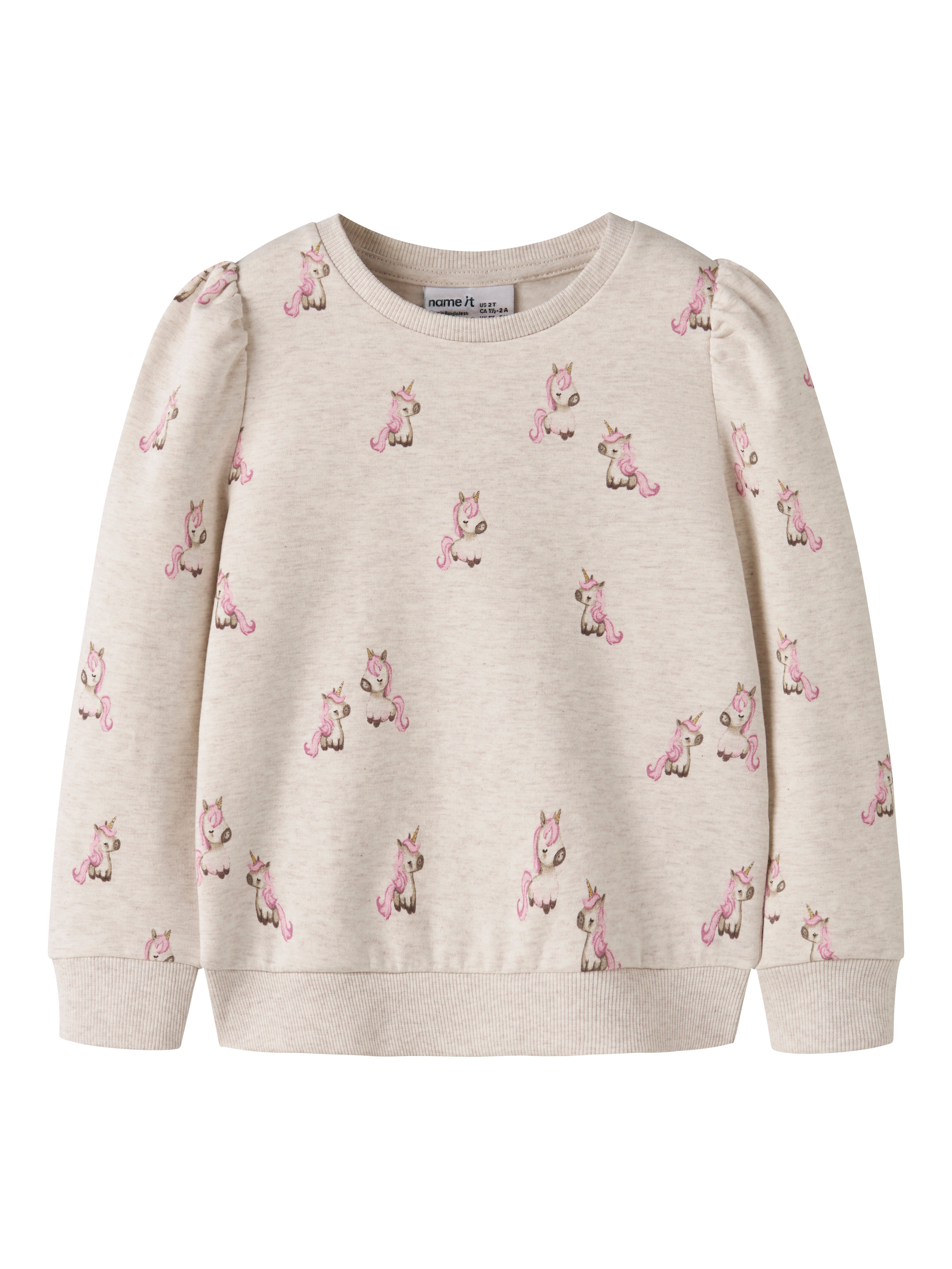 Name It Laurie - Ls Sweat Shirt - Peyote Melange -   Cm