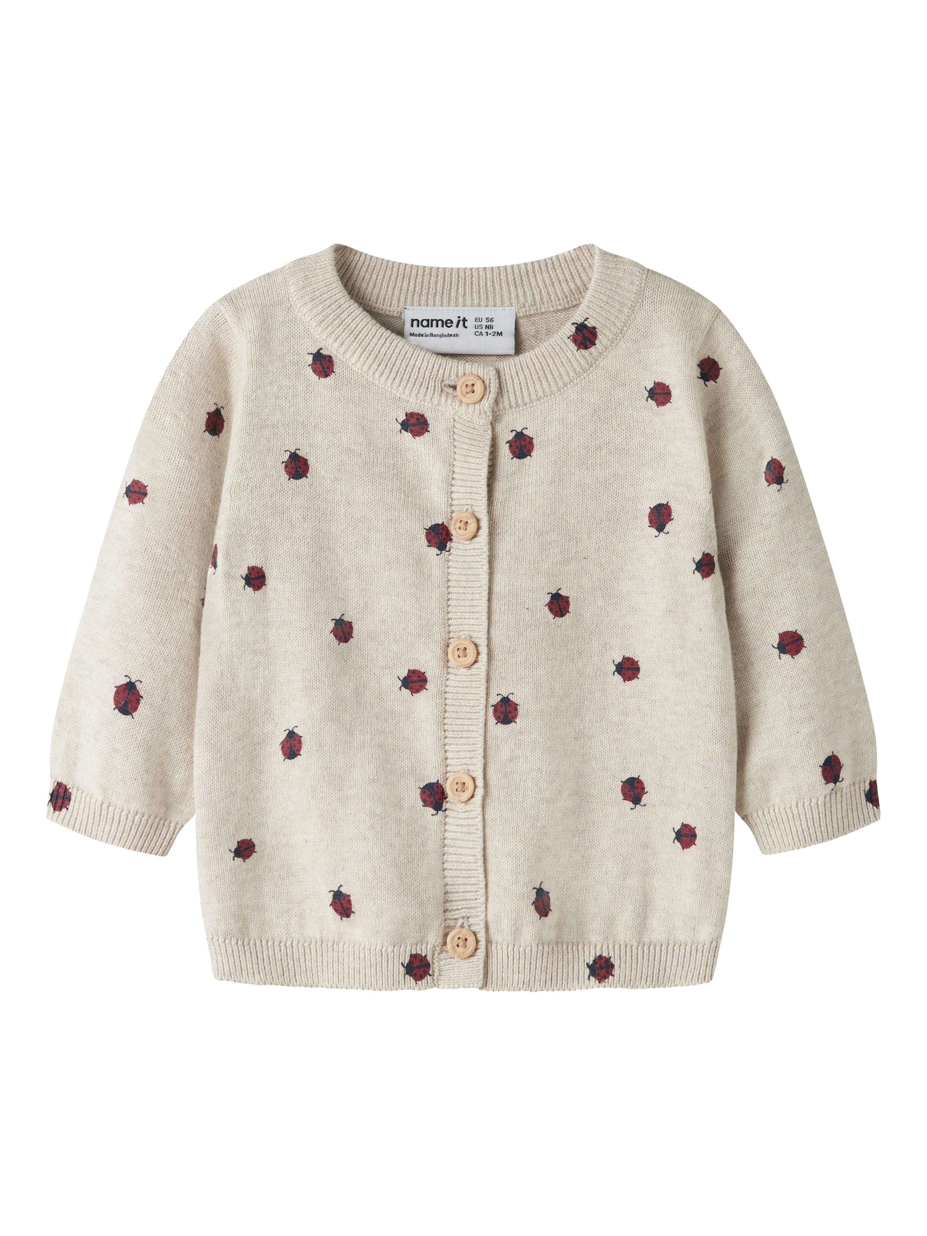 Name It Kikki - Ls Knit Cardigan - Peyote Melange -   Cm