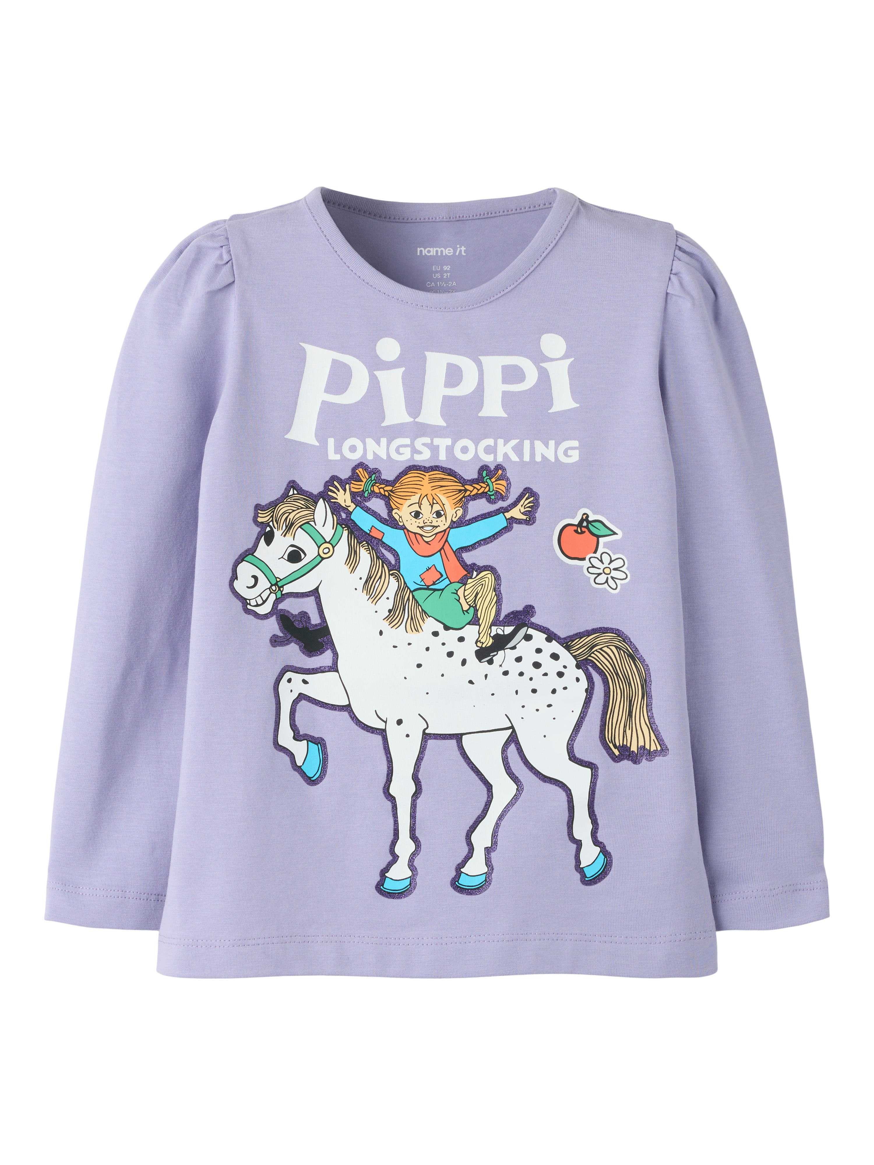 Name It Anna - Pippi Ls Top Box - Heirloom Lilac -   Cm