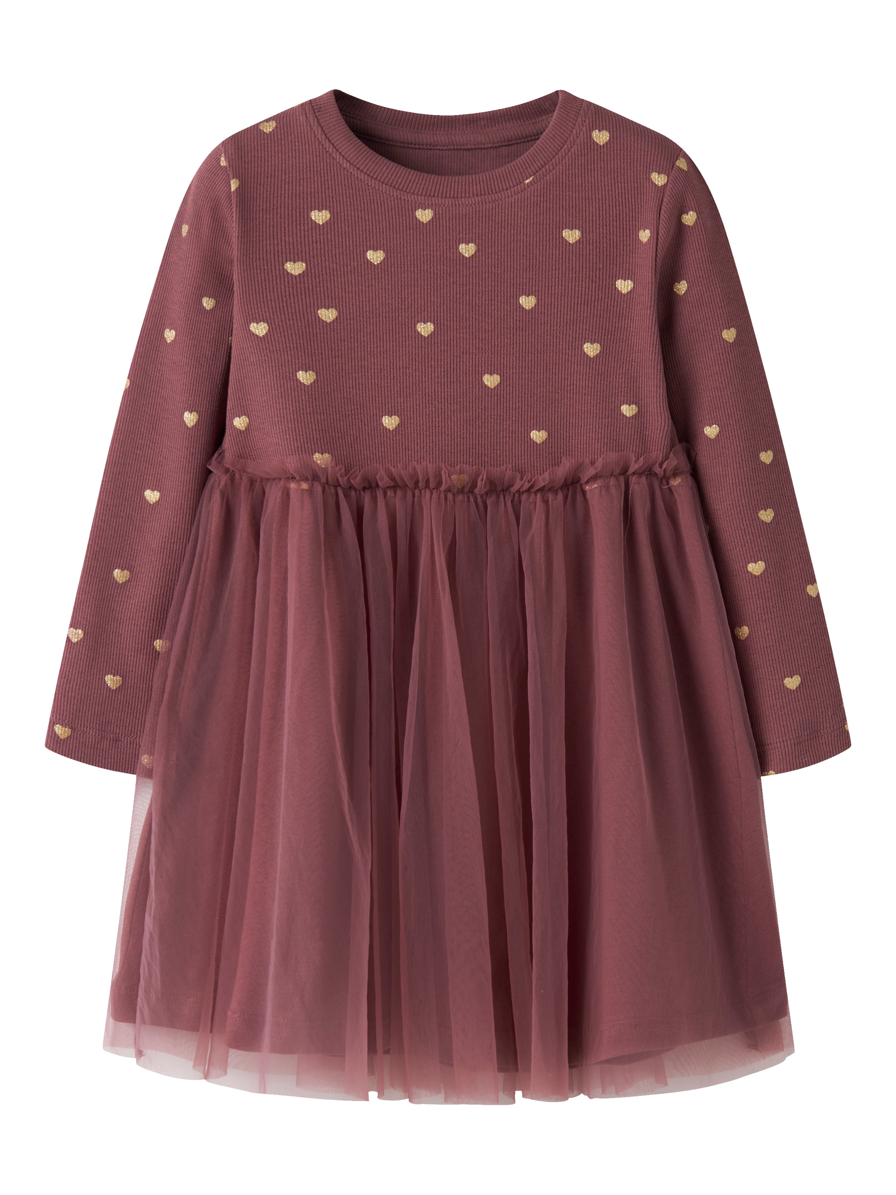 Name It - Nadja Ls Dress - Wild Ginger -   Cm