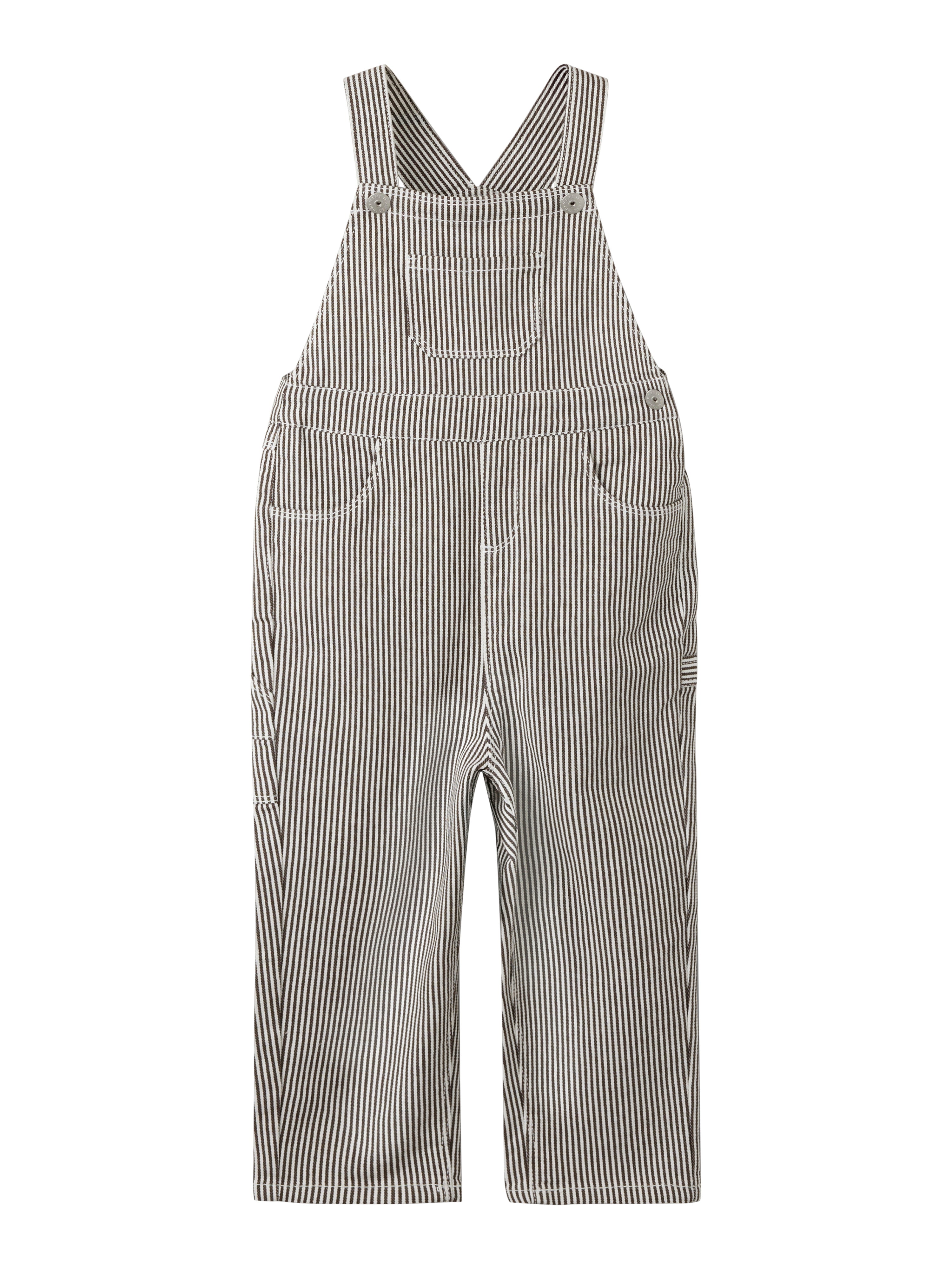 Name It Nola - Loose Stripe Overall - White Delicioso - Cm