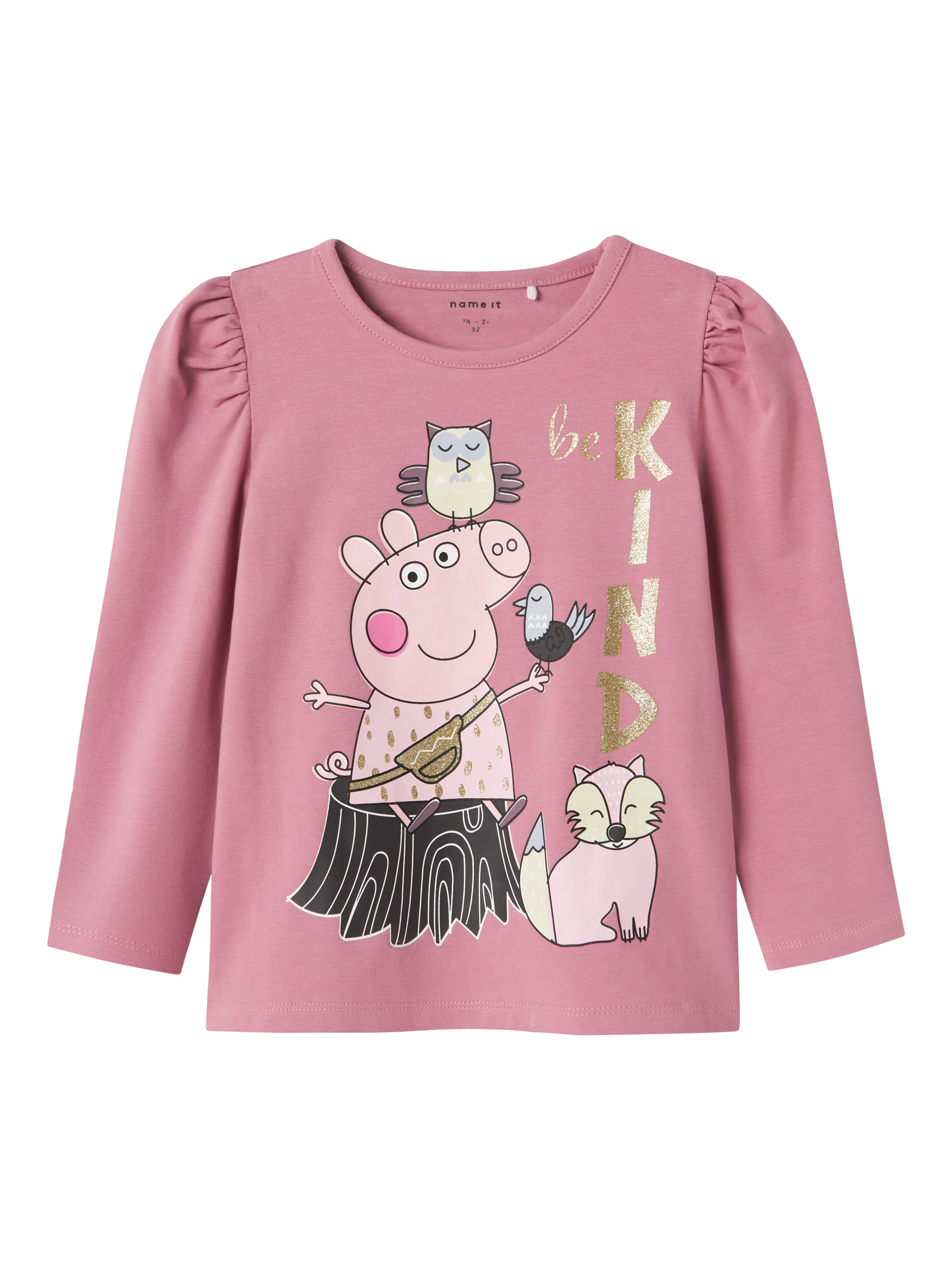Name It Orra Gurli Gris Bluse - Be Kind i Mauve Orchid