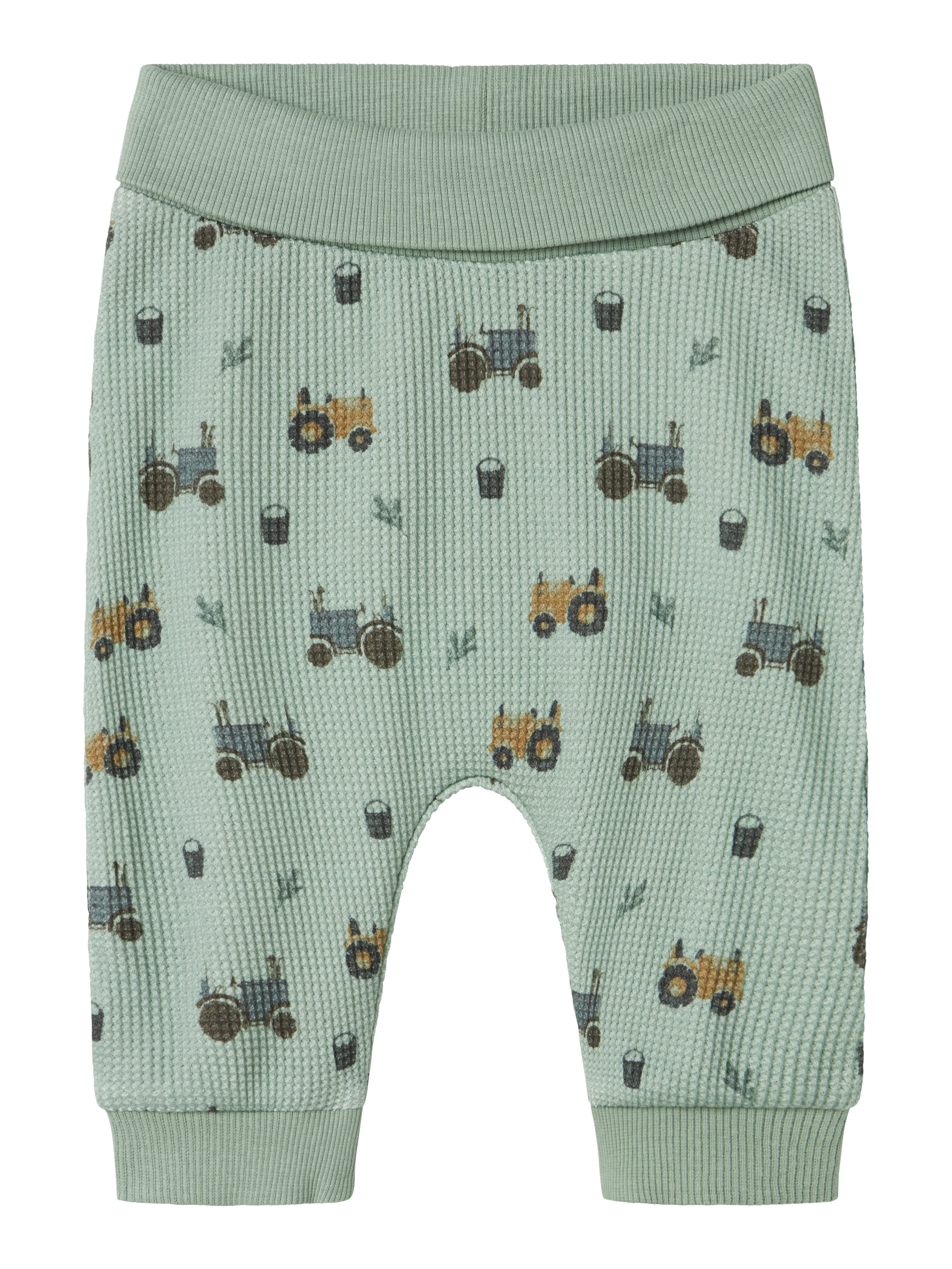 Name It Lactor Bukser - Jadeite med Traktorprint til Drenge