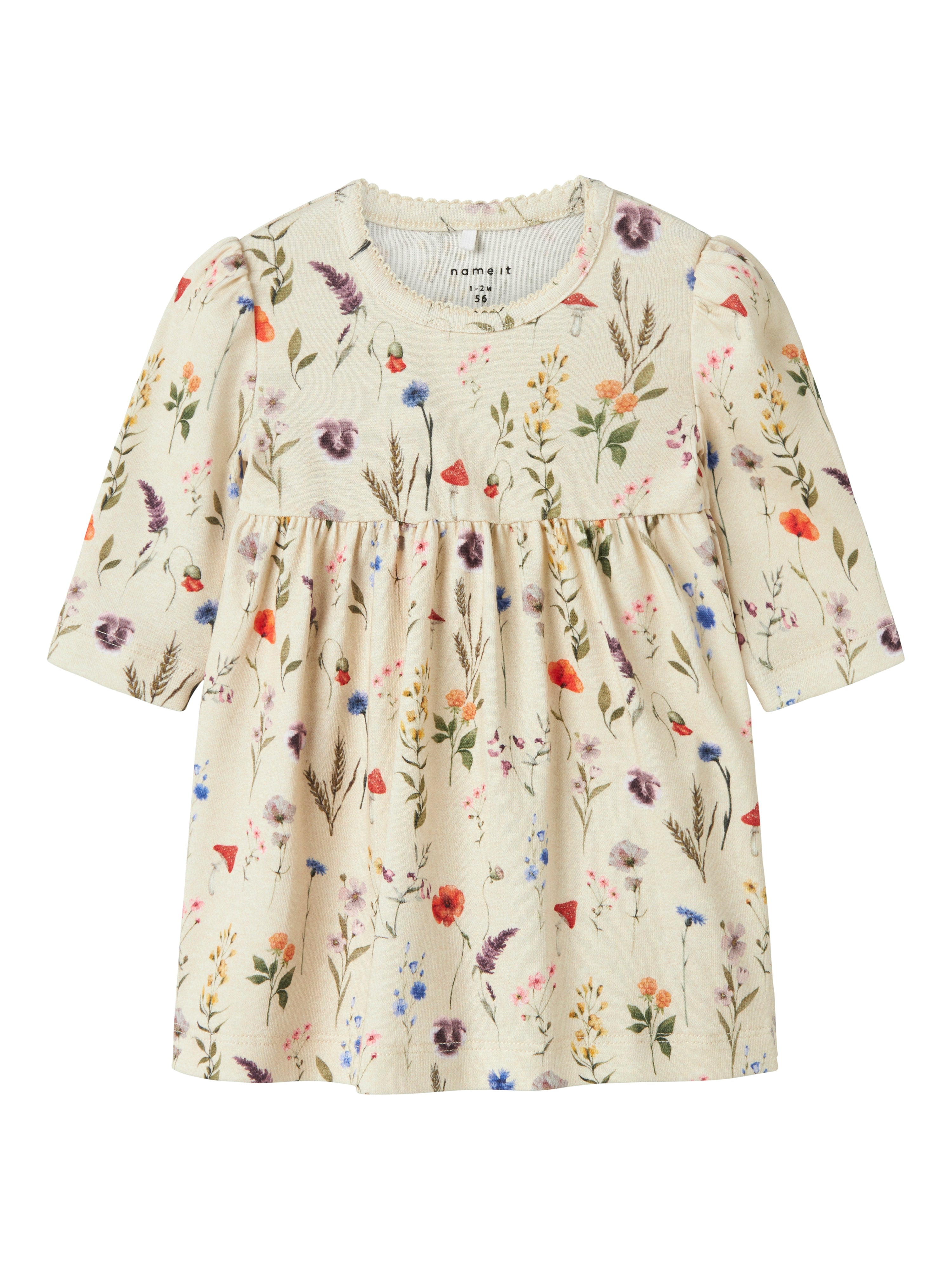 Name It Luxa Kjole - Peyote Melange - Blomsterprint Tilbud