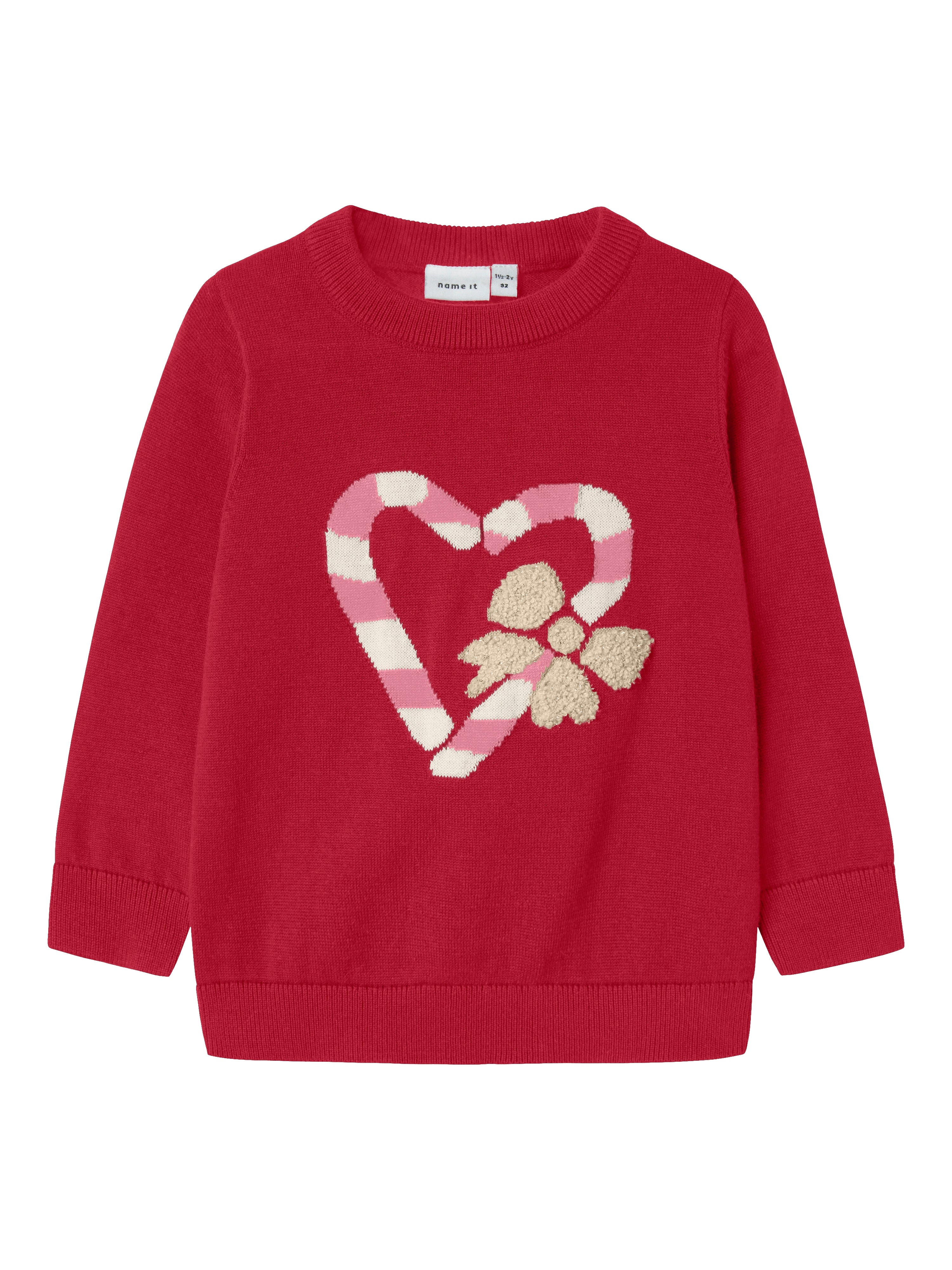 Name It Reamo Bluse - Jester Rød med Slikstokke Print