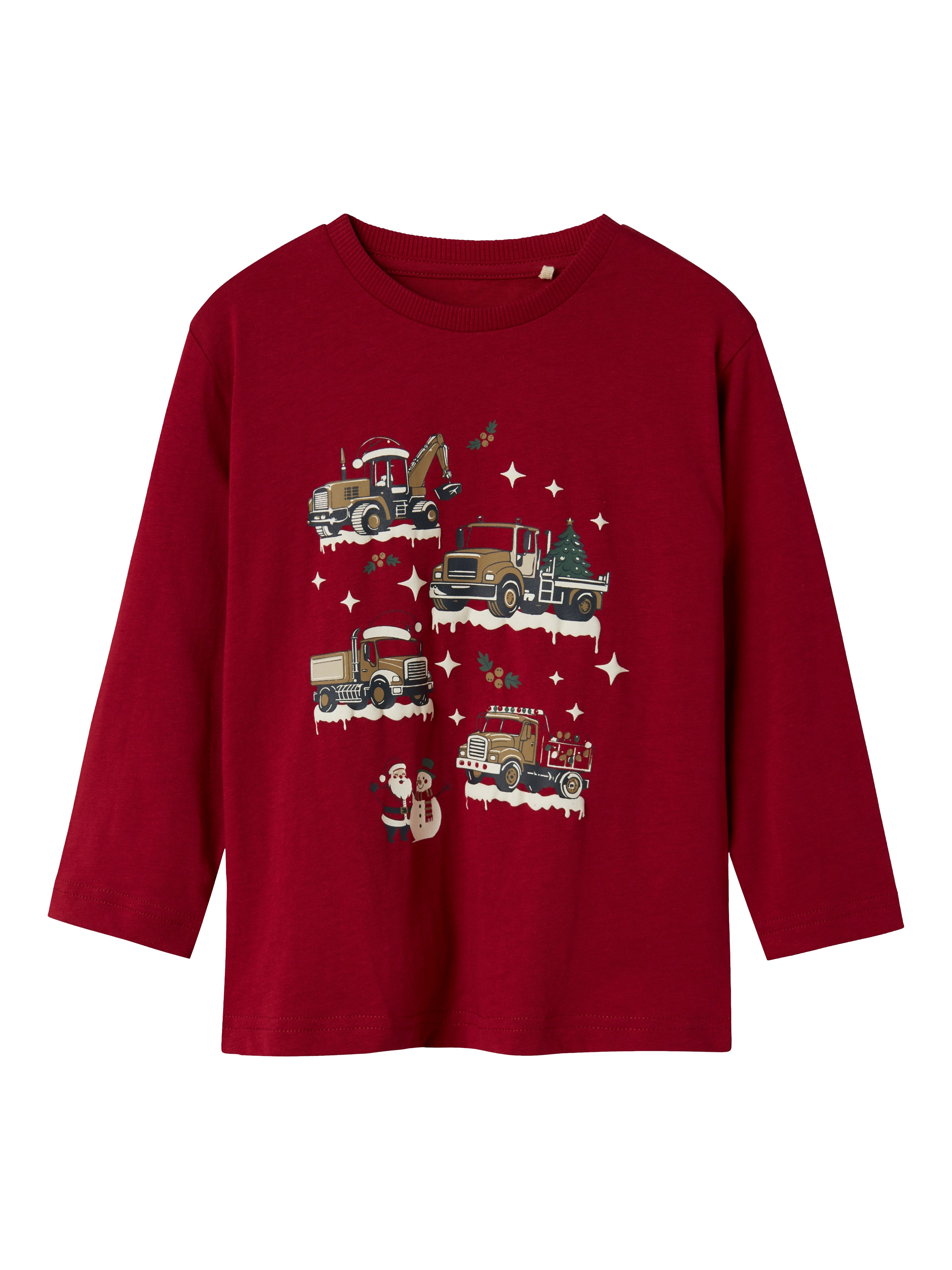 Name It Rejulli Top - Jester Red - Festligt Nattøj til Jul