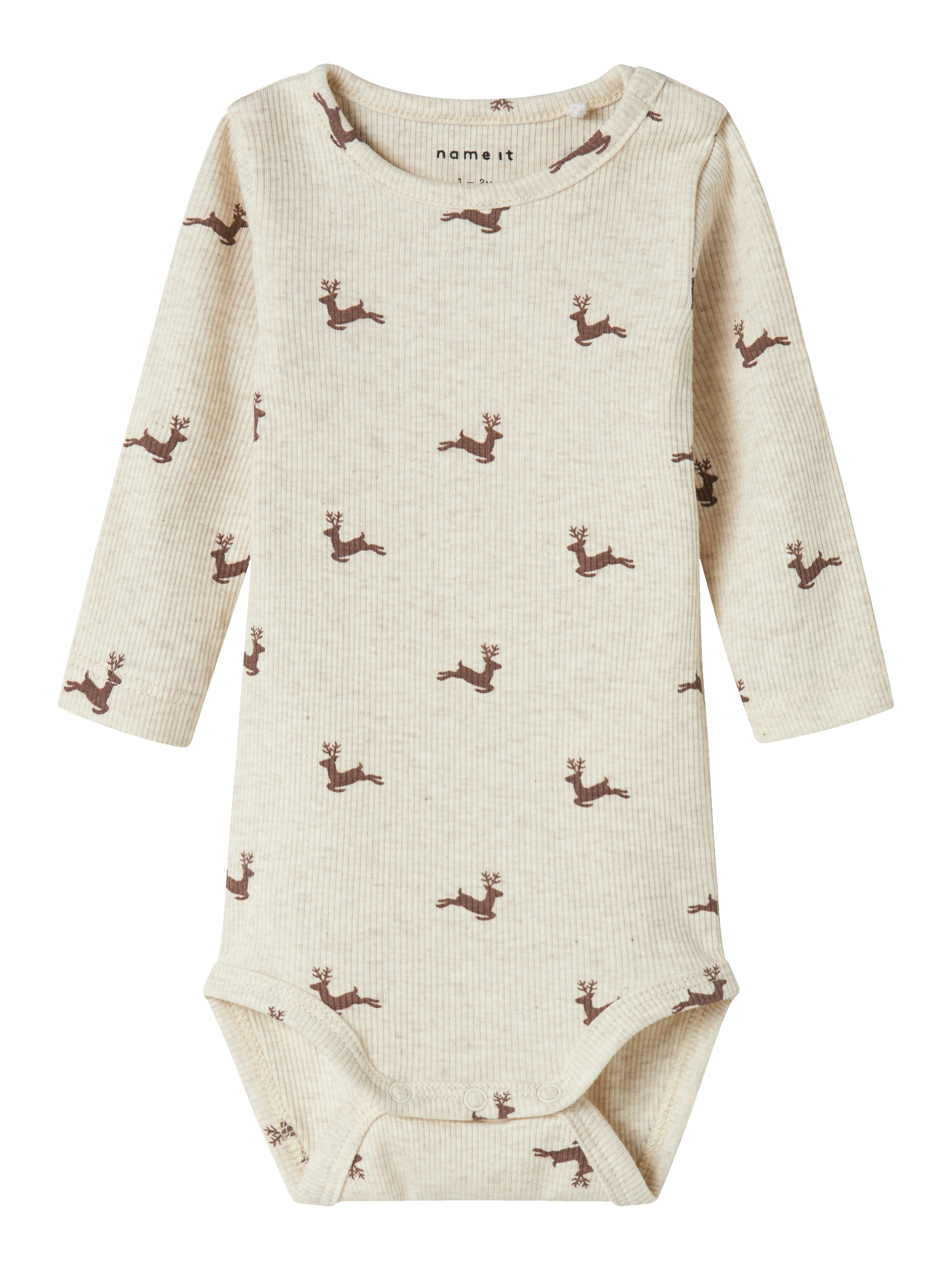Name It Roko Body – Peyote Melange med Rensdyrmotiv