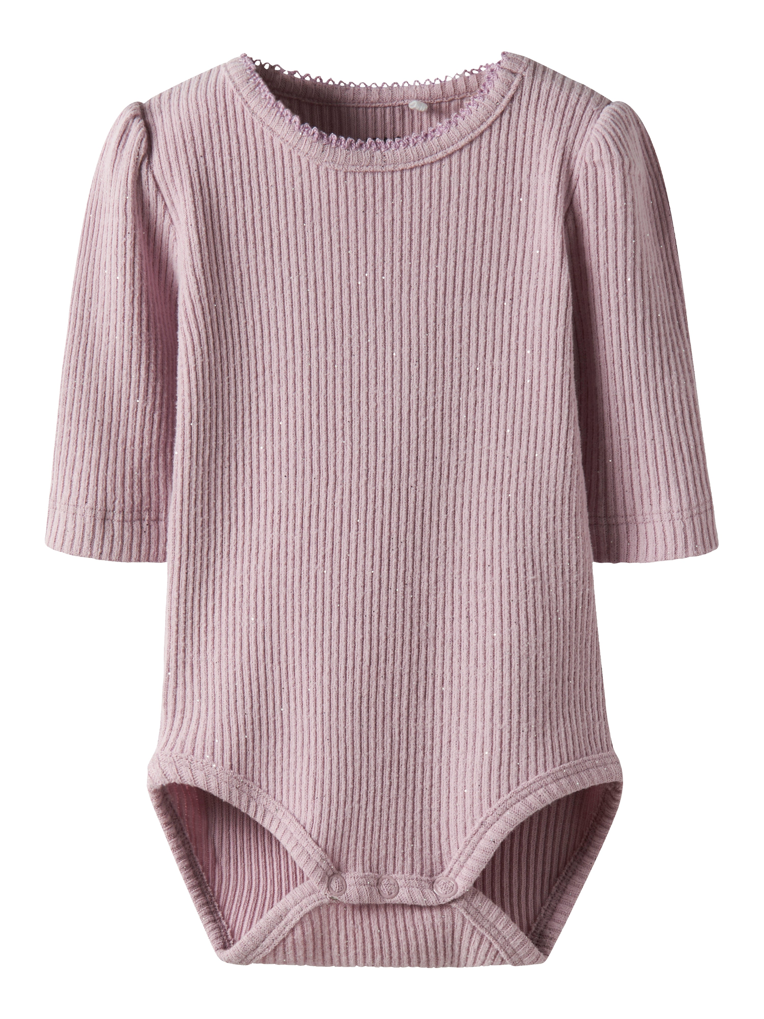 Name It Rosally Body - Elegant Lilla med Glimmerdetalje