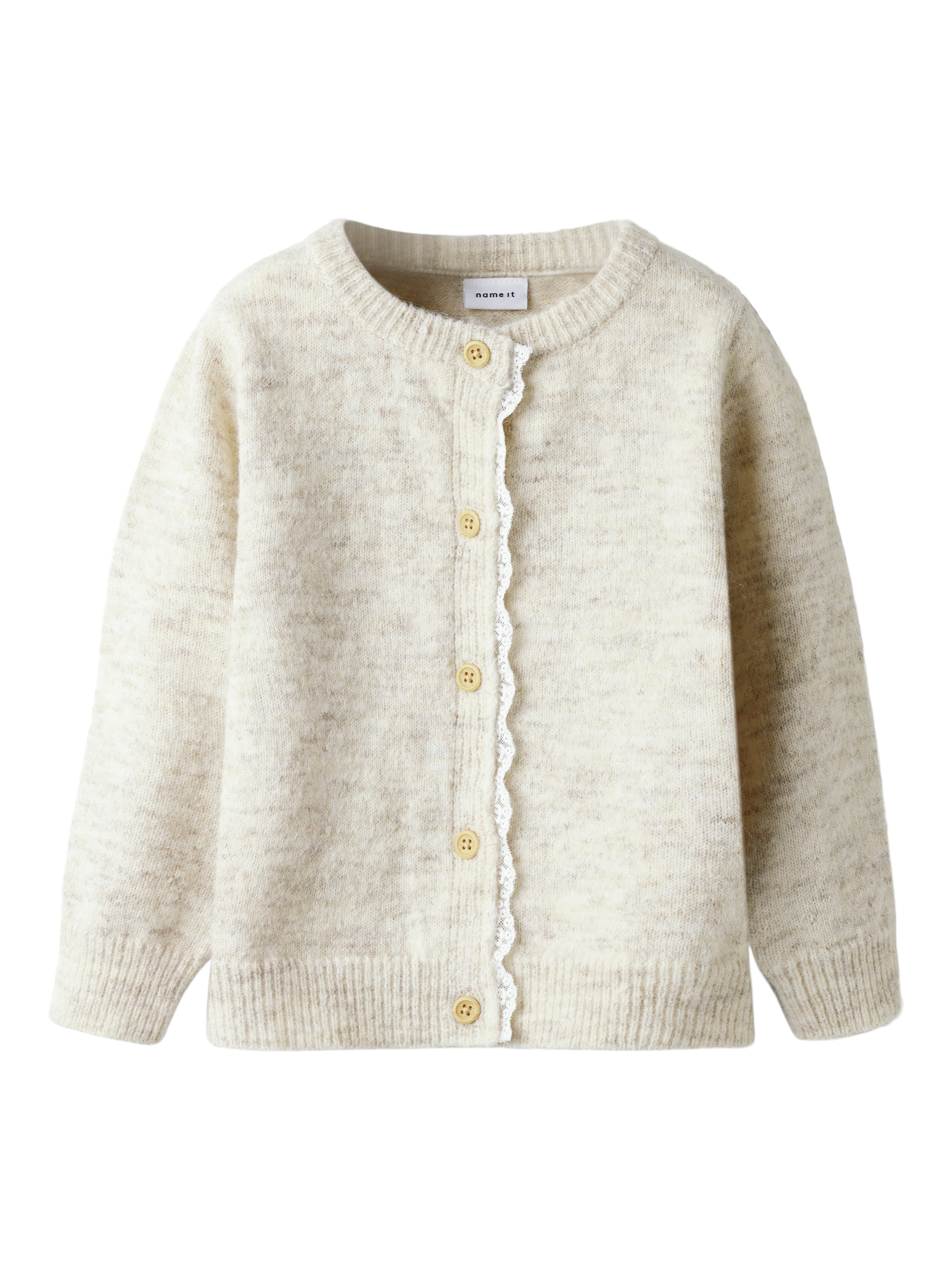 Name It Rikimmi Strik Cardigan - Peyote Melange Tilbud
