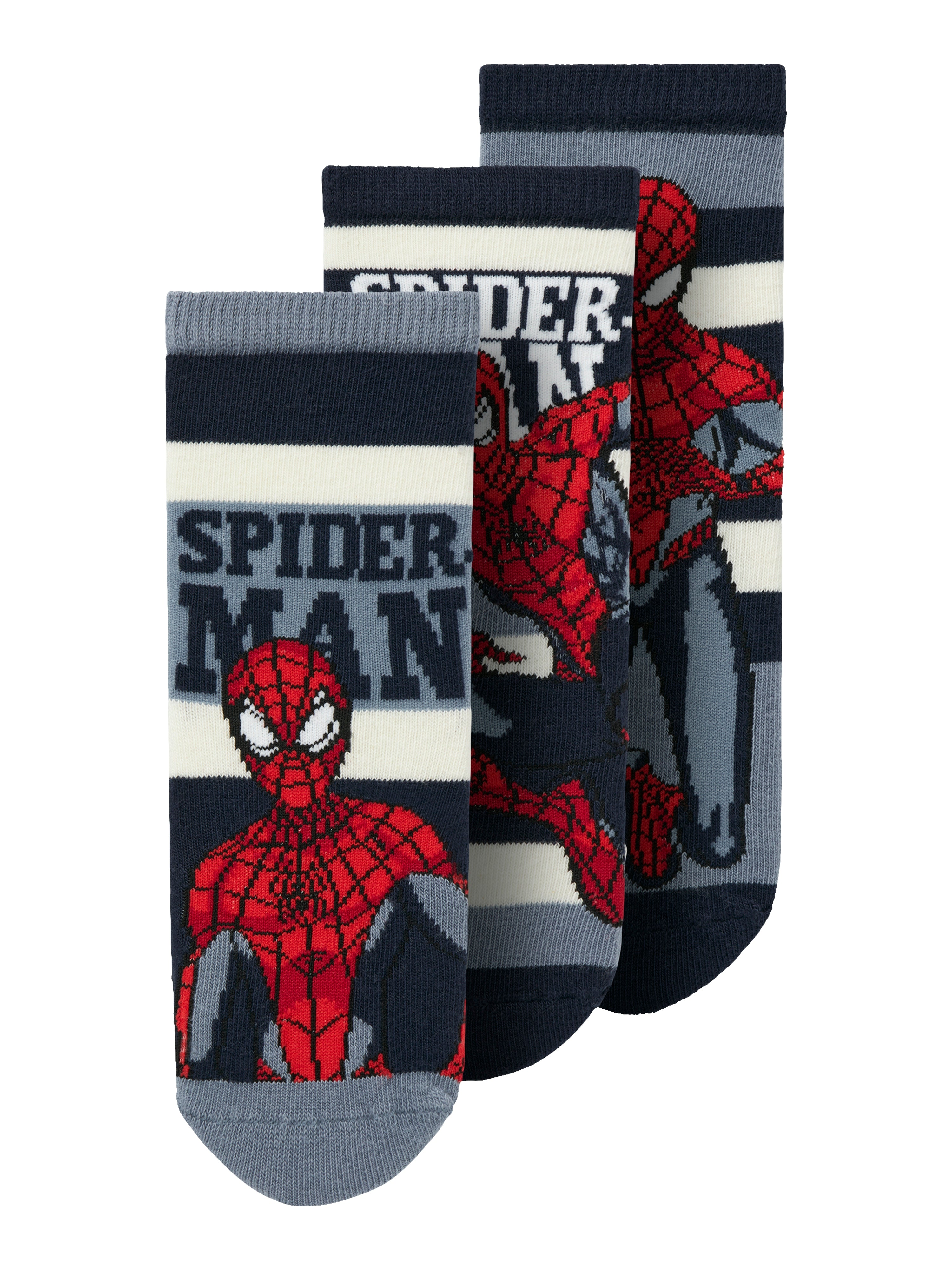 Spiderman Strømper 3-Pak – Navy Blazer til Superhelte!
