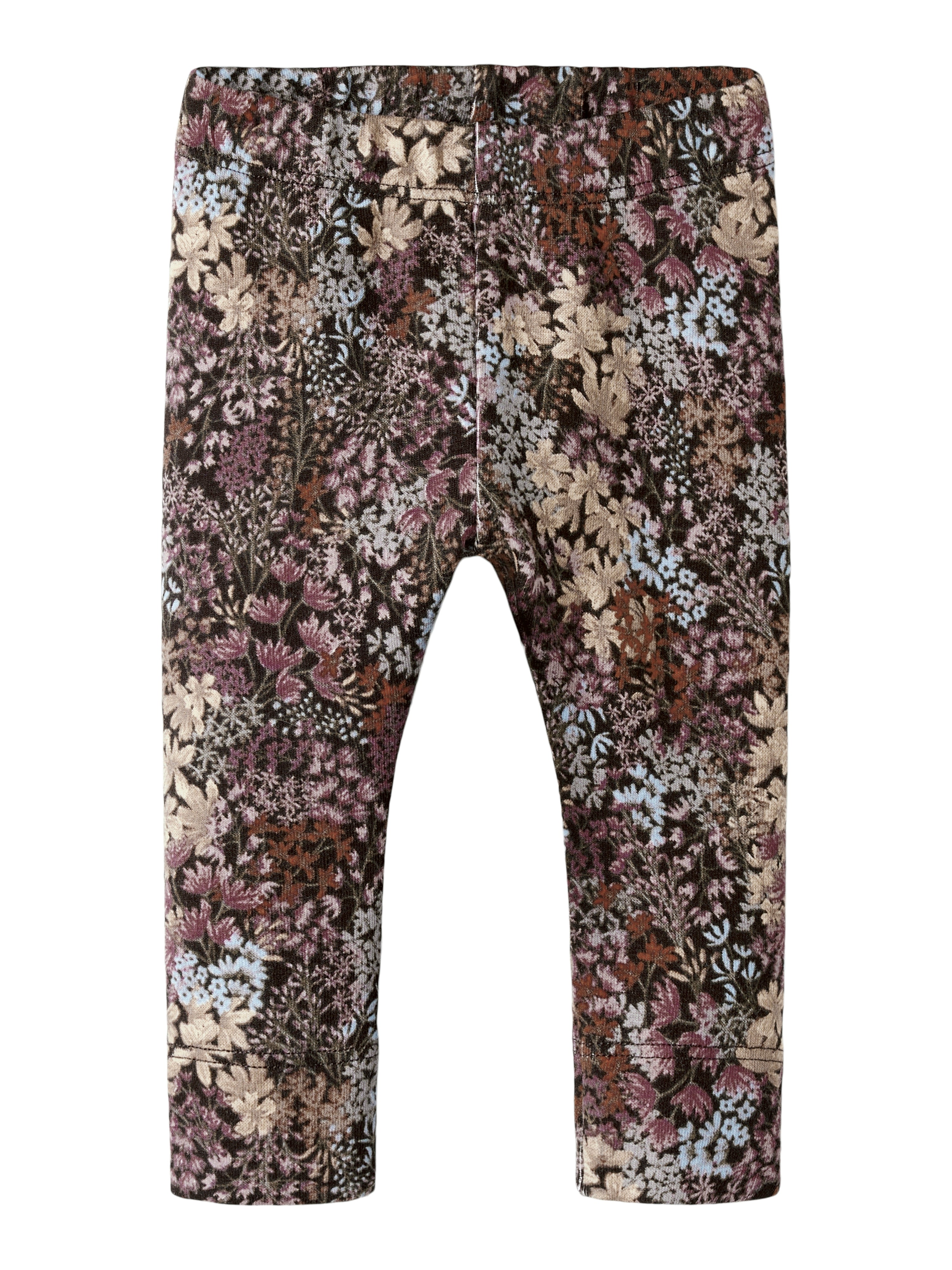 Name It Resa Leggings – Chokoladebrun med Blomsterprint