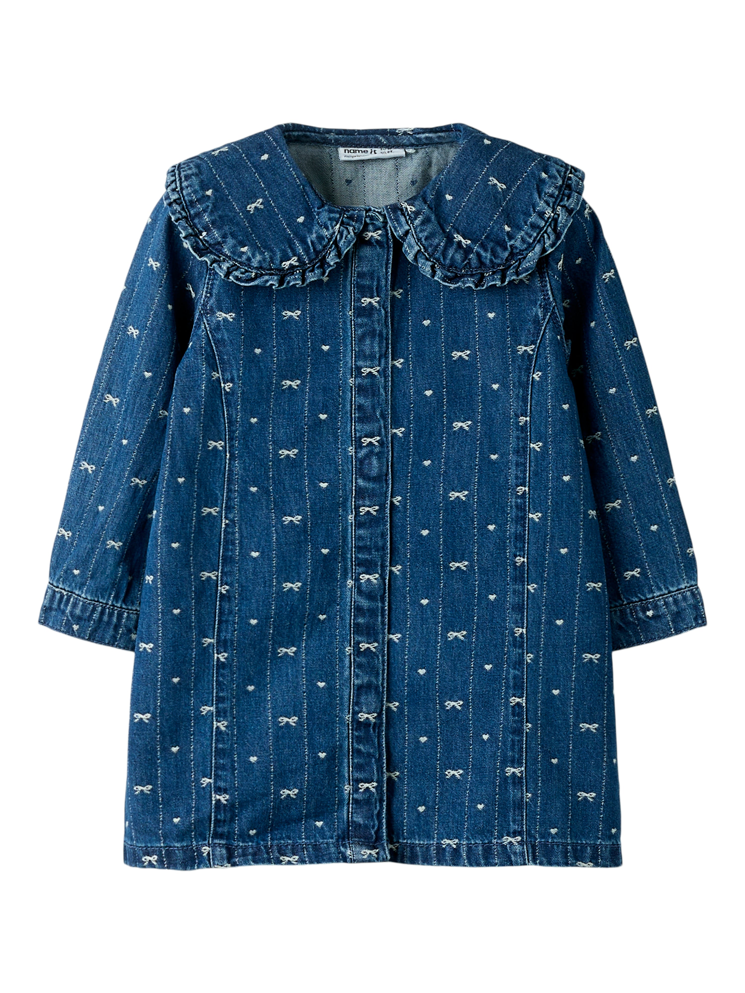 Mørkeblå Denim Kjole til Børn – Elegant og Bæredygtig