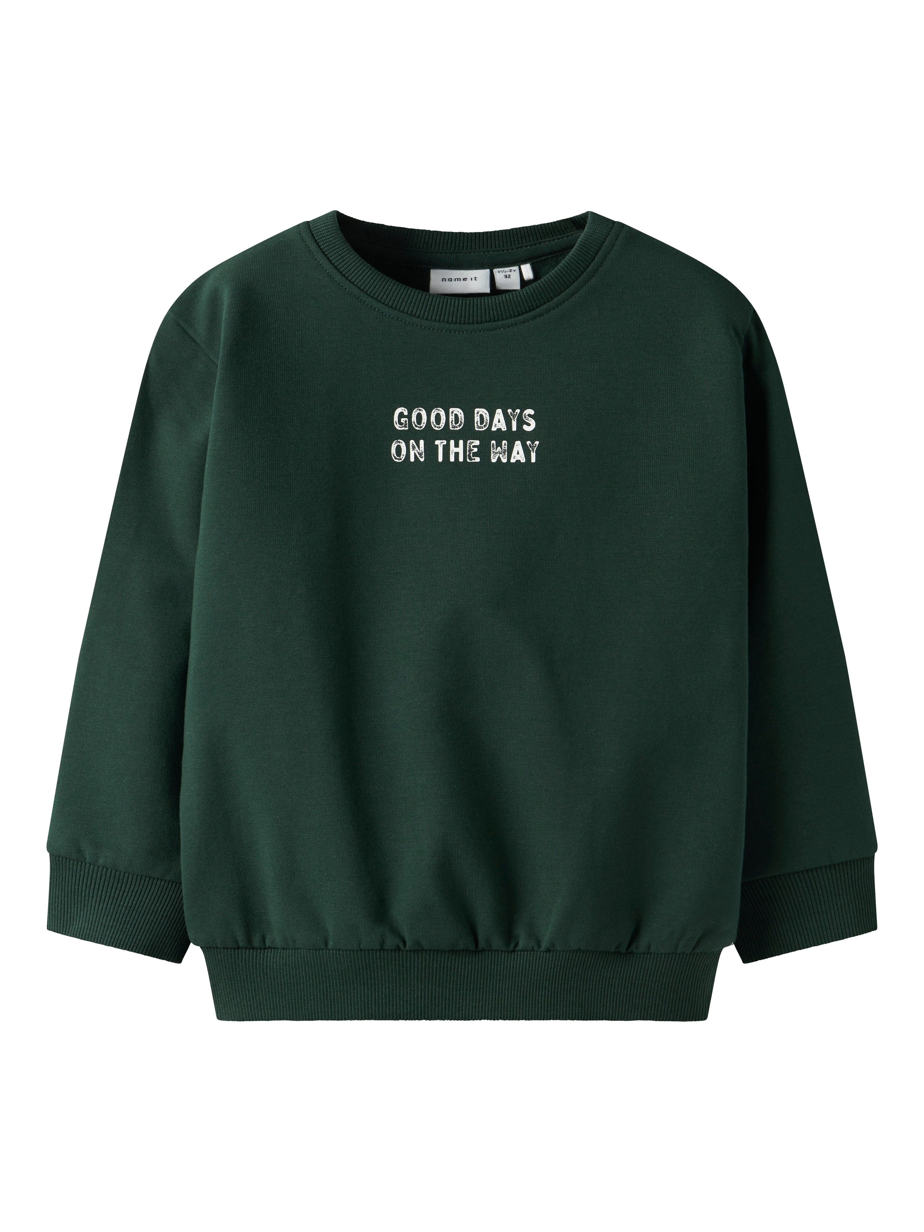 Name It Slade Sweatshirt – Grøn Økologisk Kvalitet til Børn