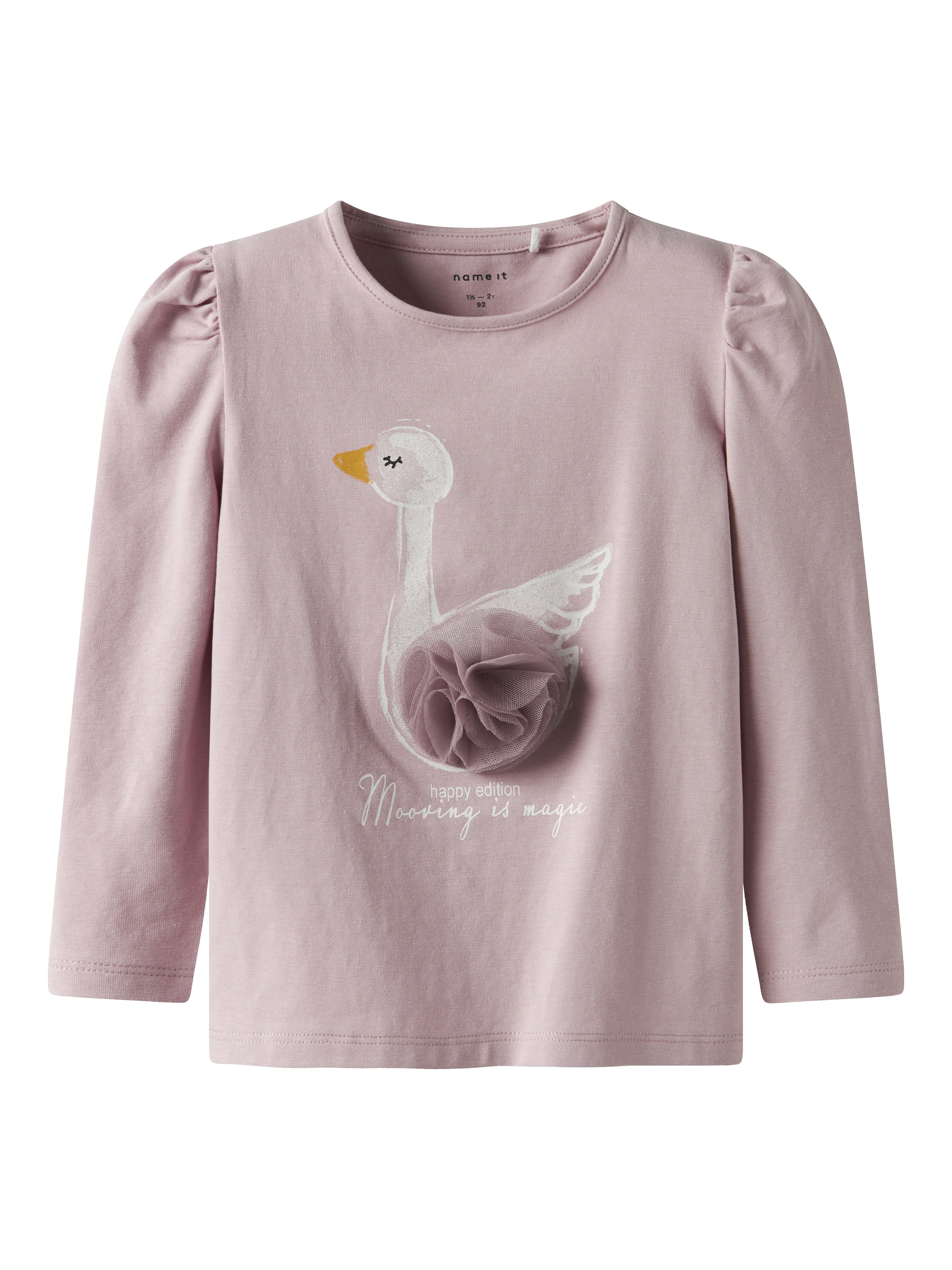 Name It Swana Bluse – Søde Svaner i Keepsake Lilac