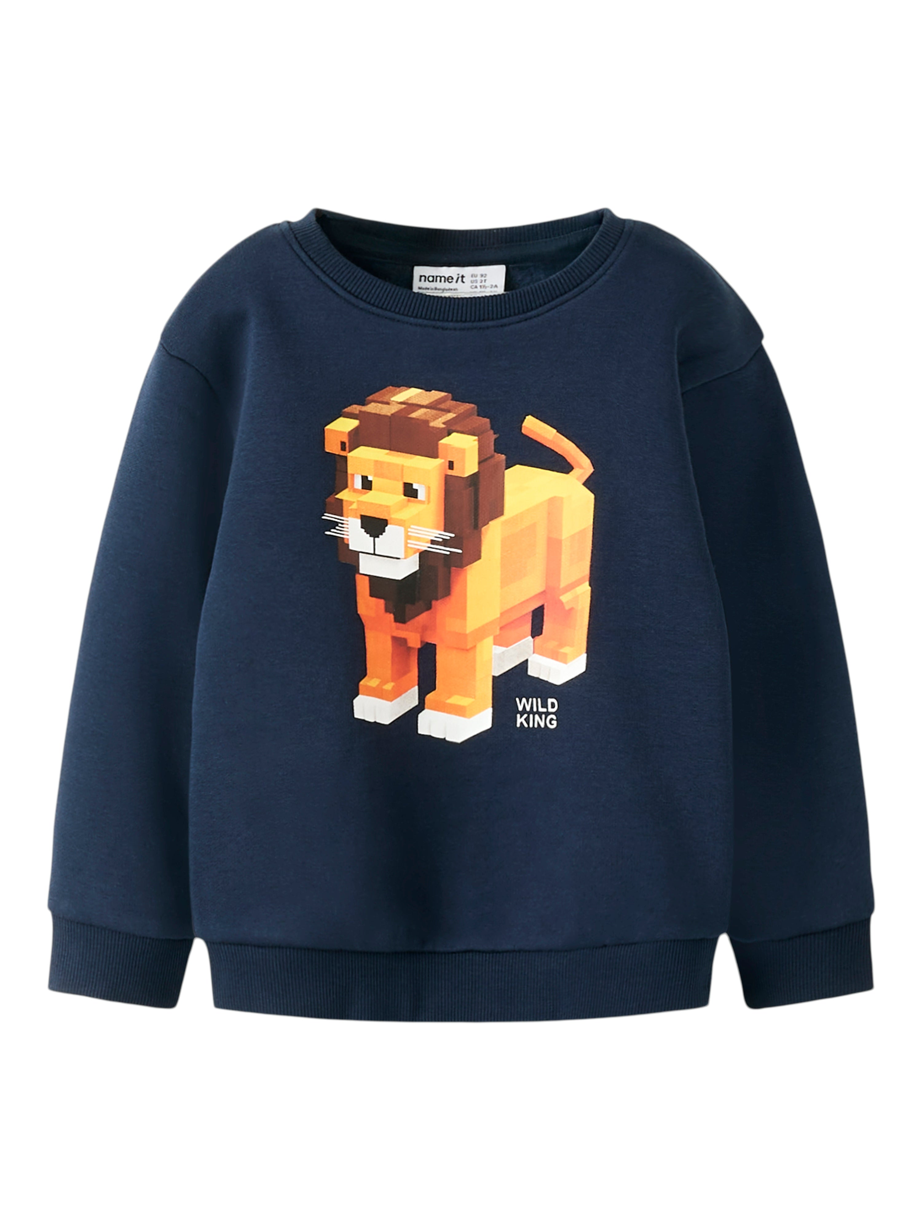 Name It Sigurt Sweatshirt - Navy Blazer med Løveprint