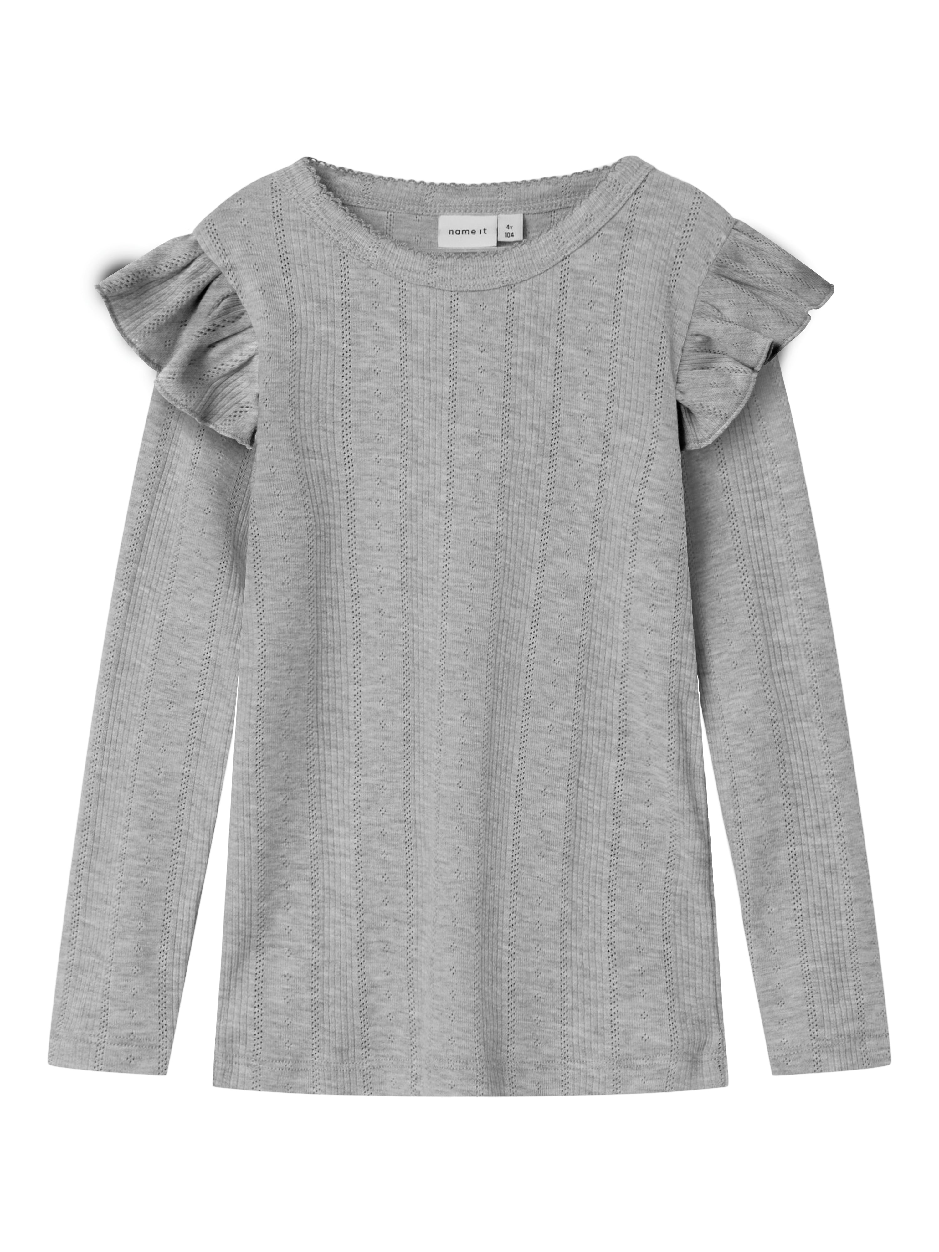 Name It Julia Slim Top – Grå Melange til Piger