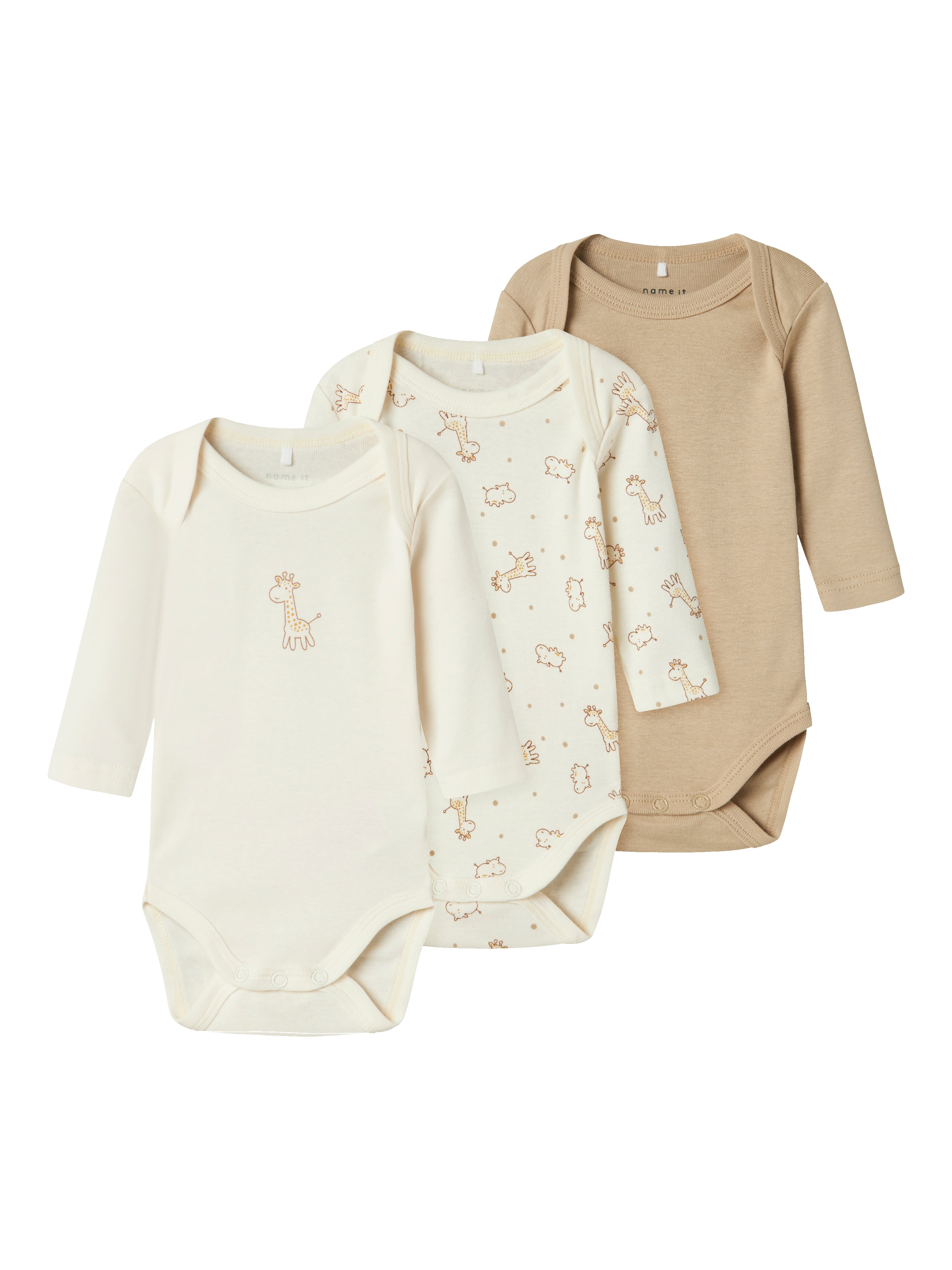 Name It 3-pak Giraff Bodyer – Fantastisk Tilbud!