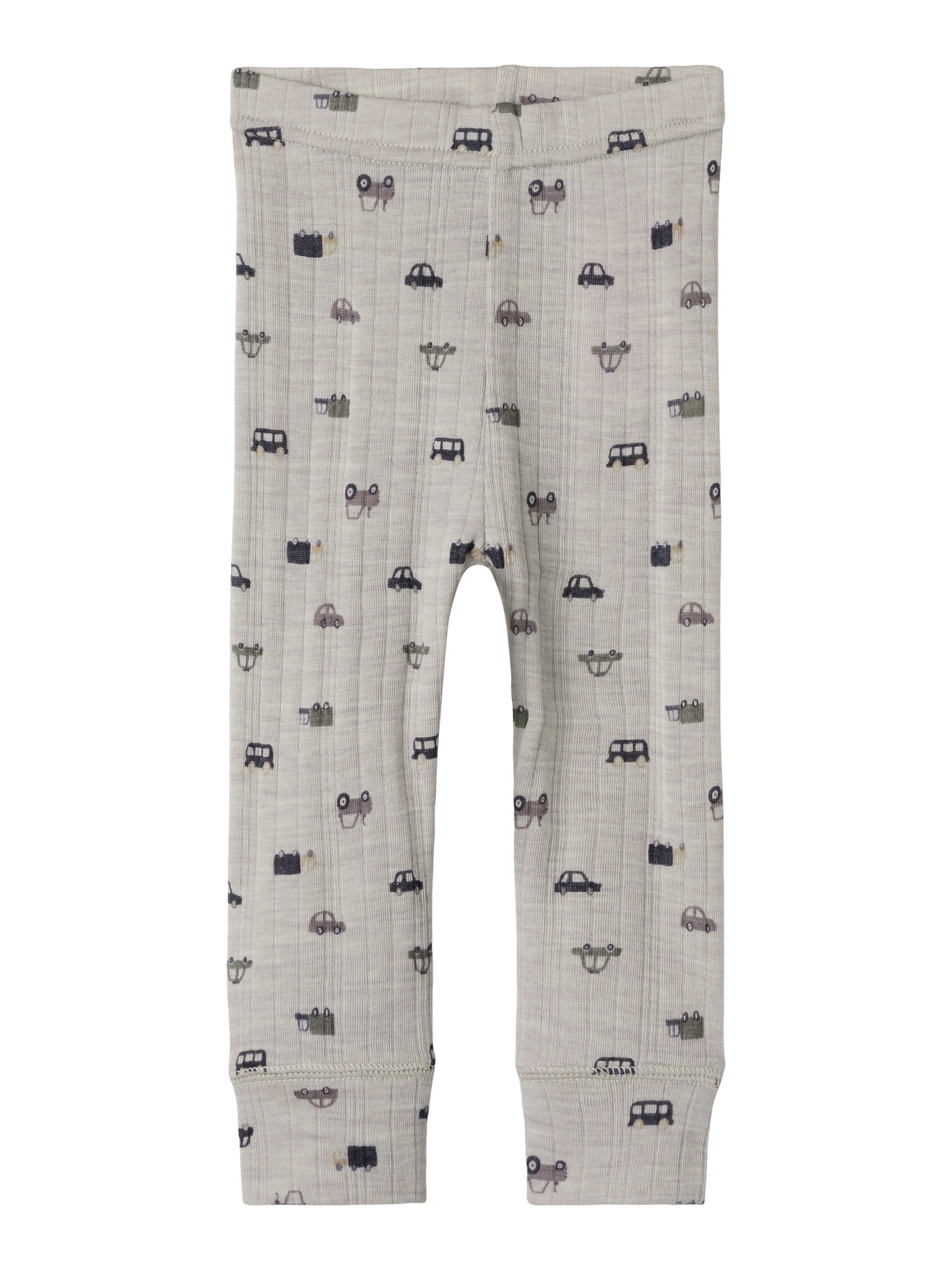 Name It Wang Uld Leggings – Nacreous Cloud med Biler