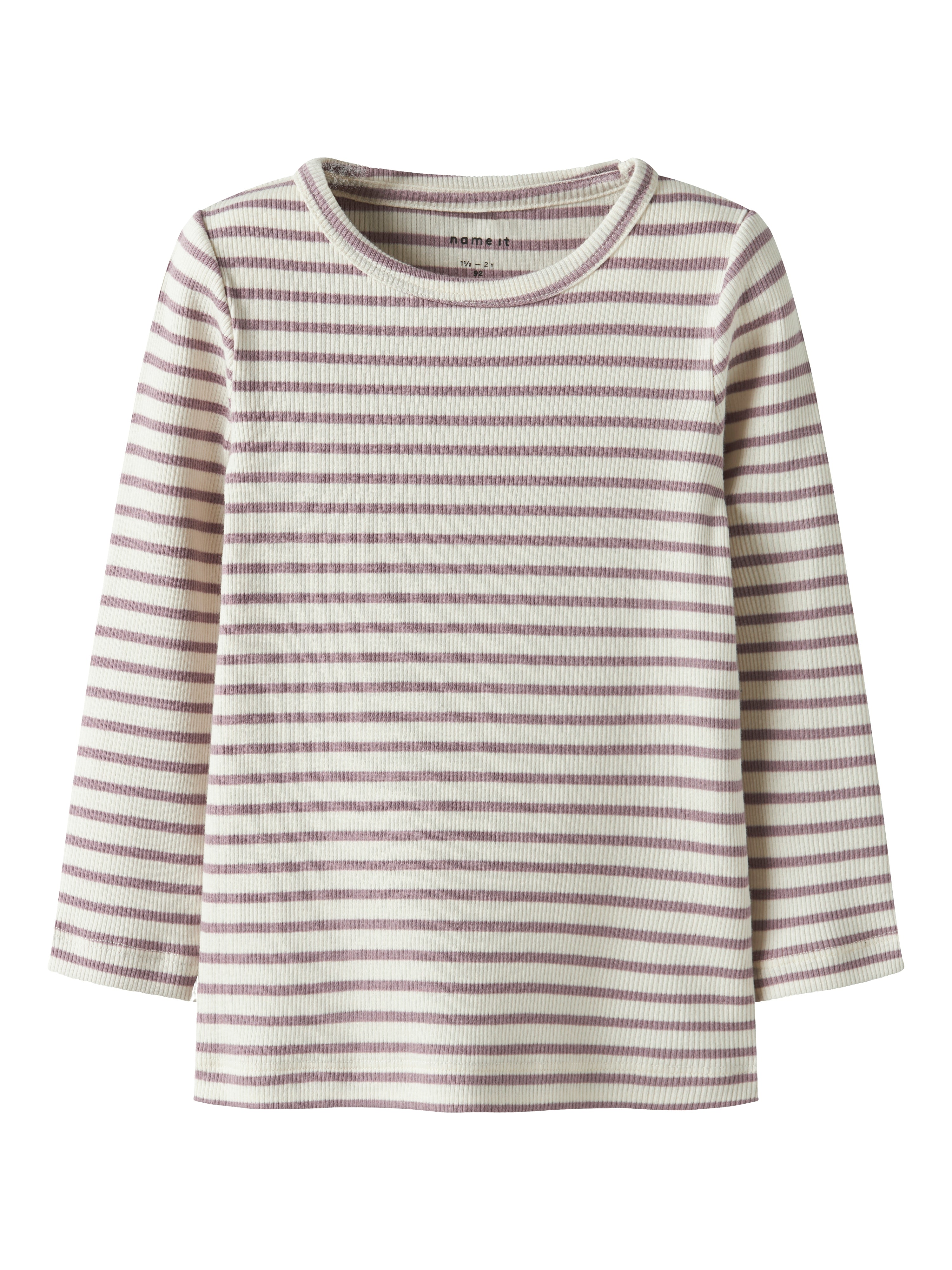 Elegant stribet bluse i elderberry fra Name It