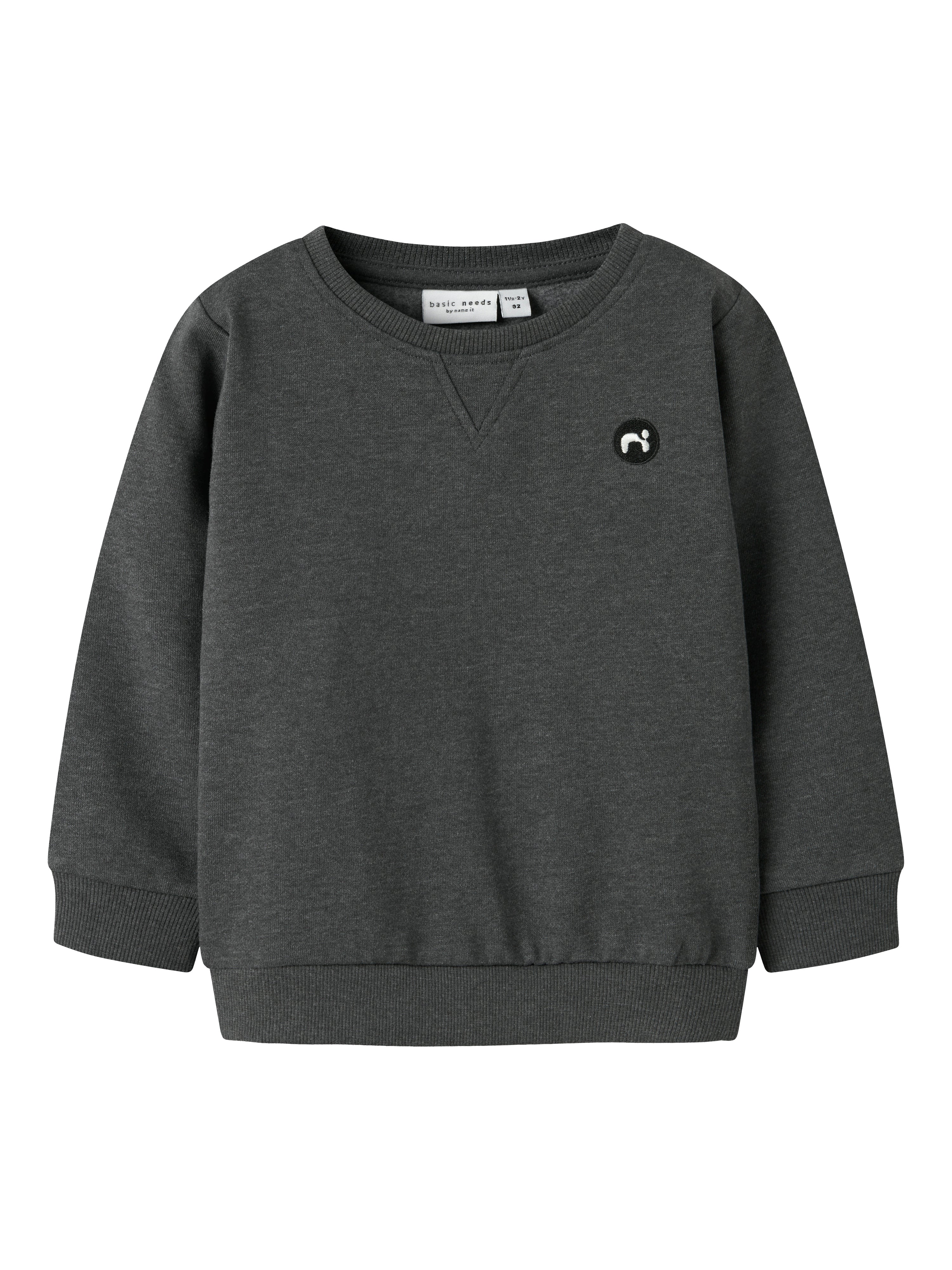 Name It Vimo Sweatshirt - Mørkegrå Melange - Fantastisk Tilbud!