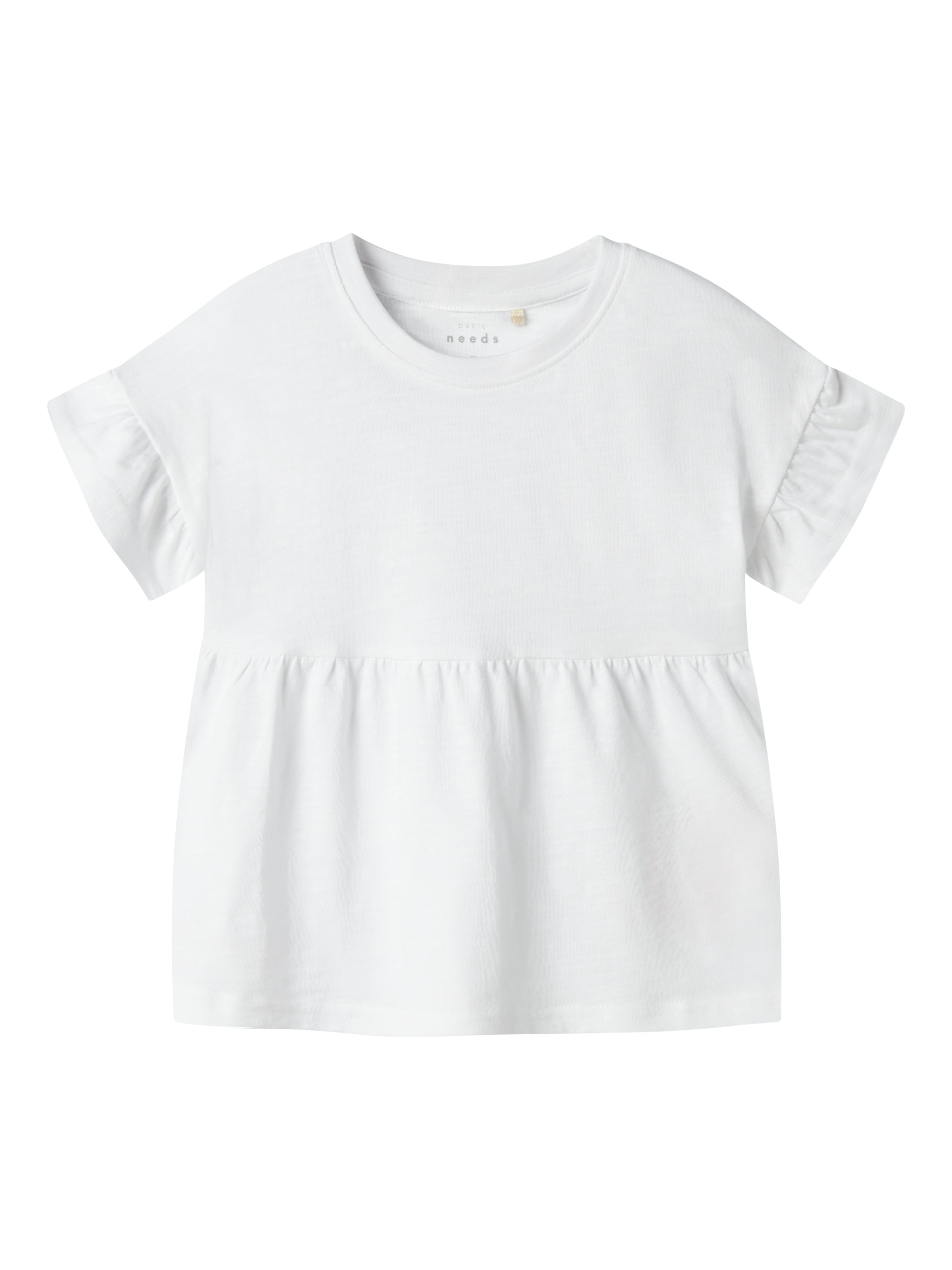Name It Vavina Top – Lys Hvid – Sommerbluse med Flæser