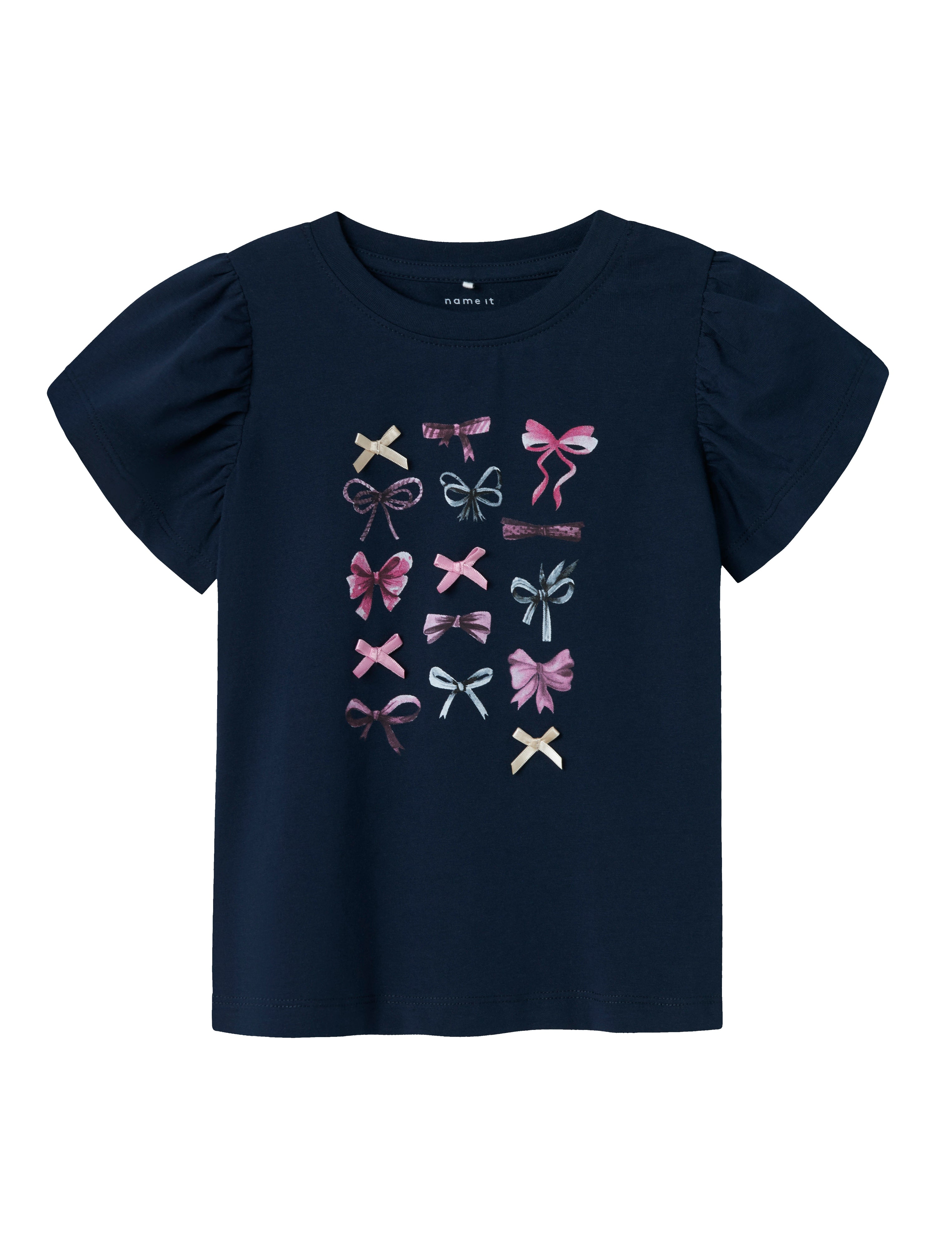 Name It Filly Top – Navy Blazer med Farverigt Print