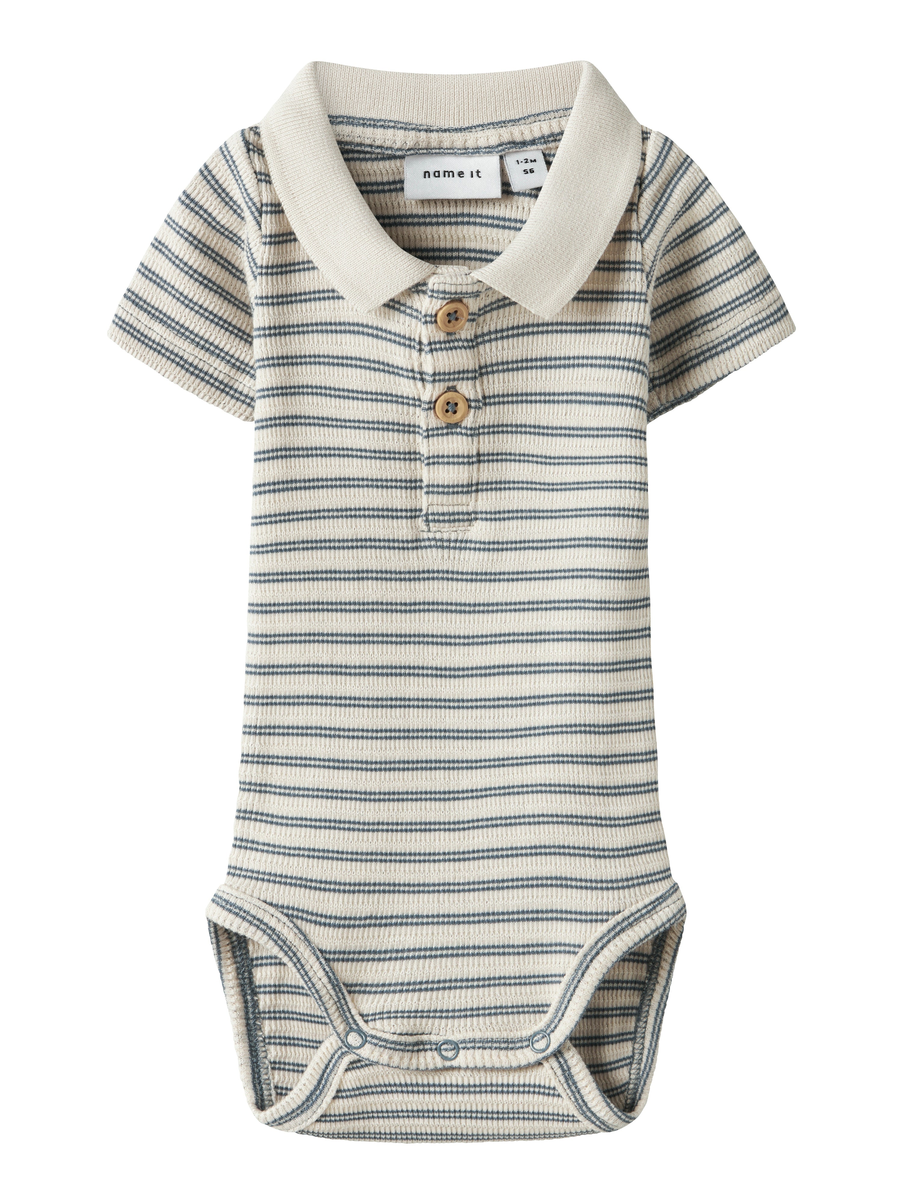 Name It Jerimiah Polo Body – Blå Mirage – Økologisk Kvalitet