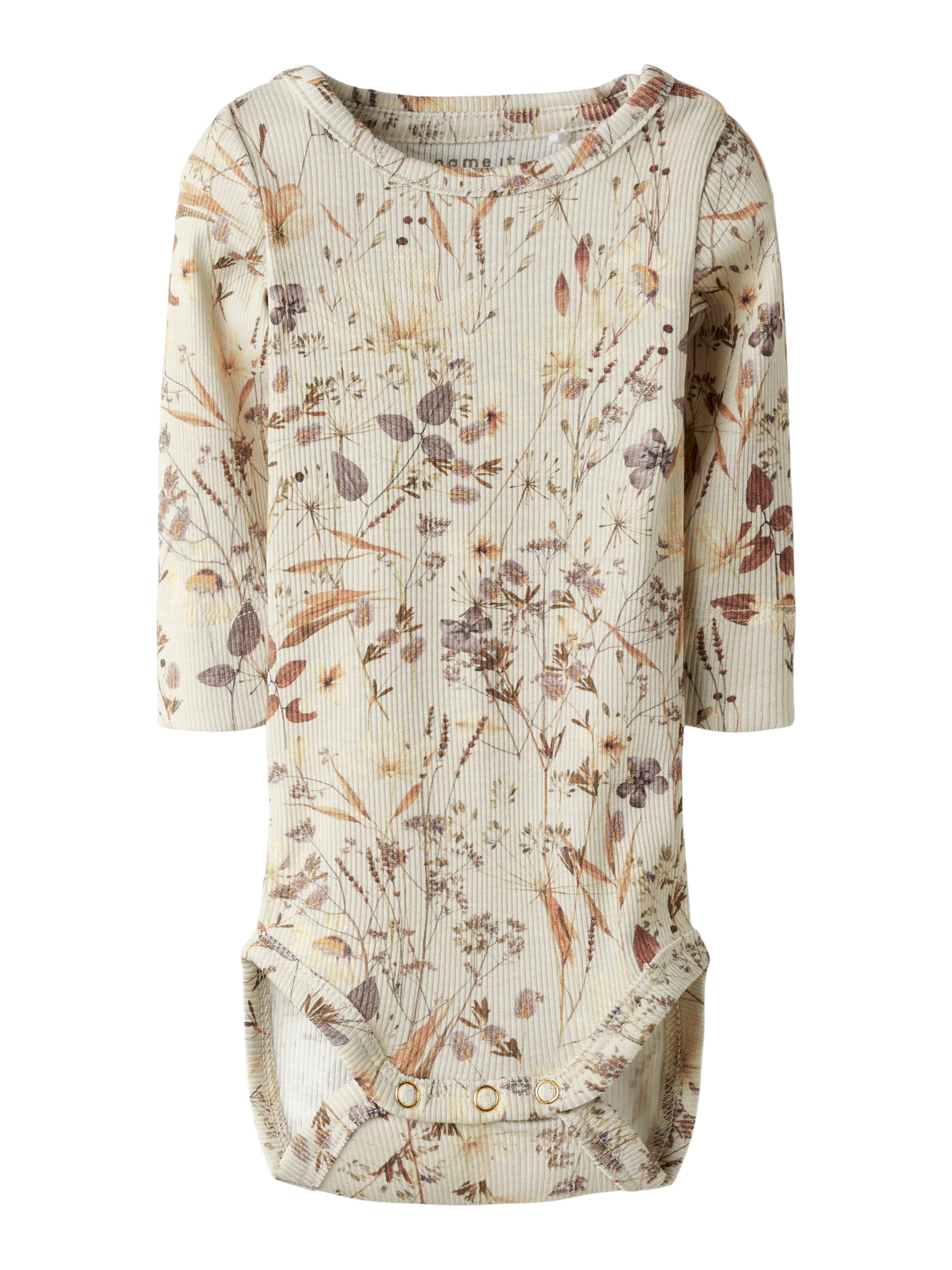 Name It Niara Body - Blomsterprint i Oatmeal Woodrose