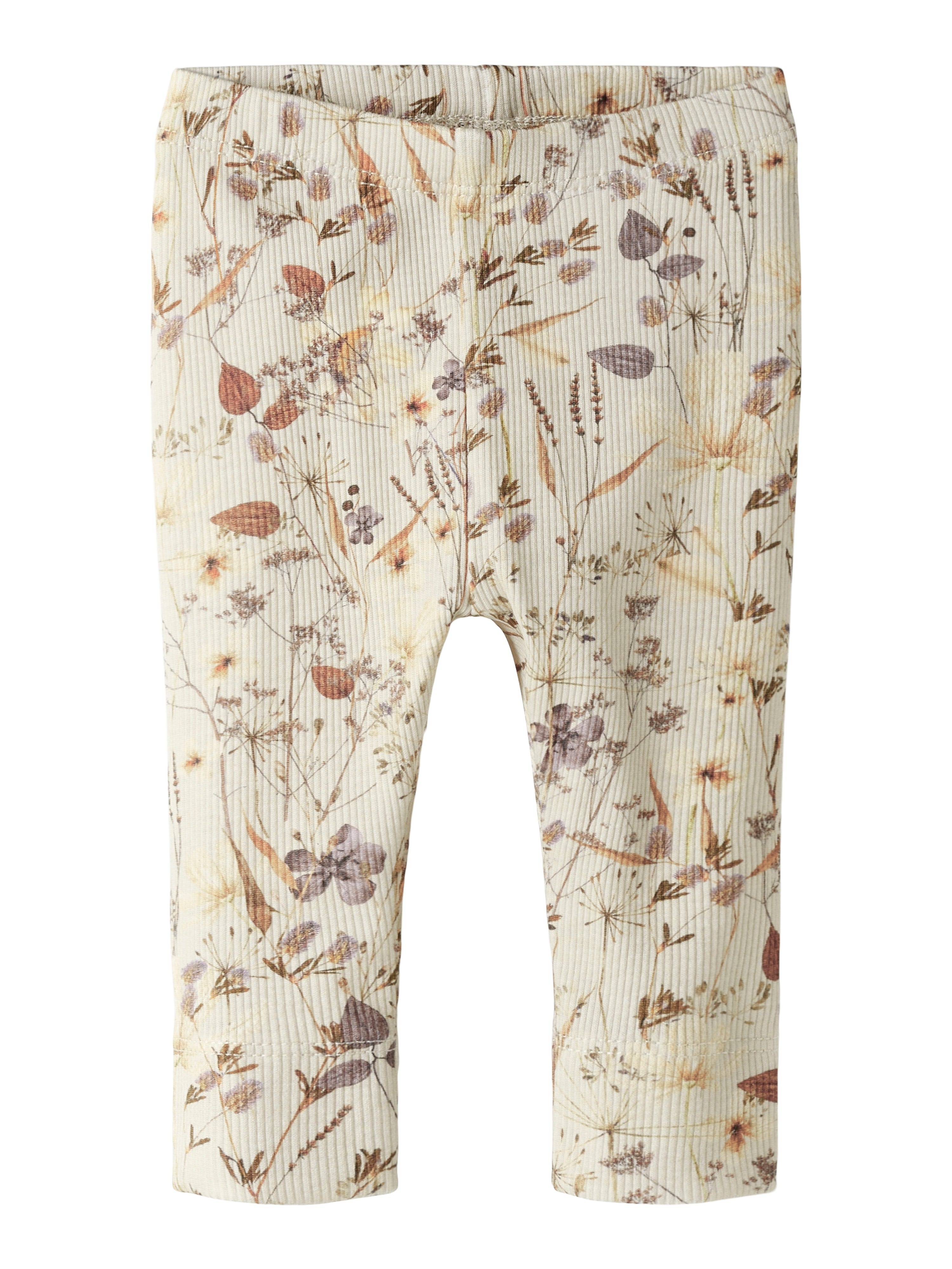 Name It Niara Leggings med Blomsterprint - Oatmeal Woodrose