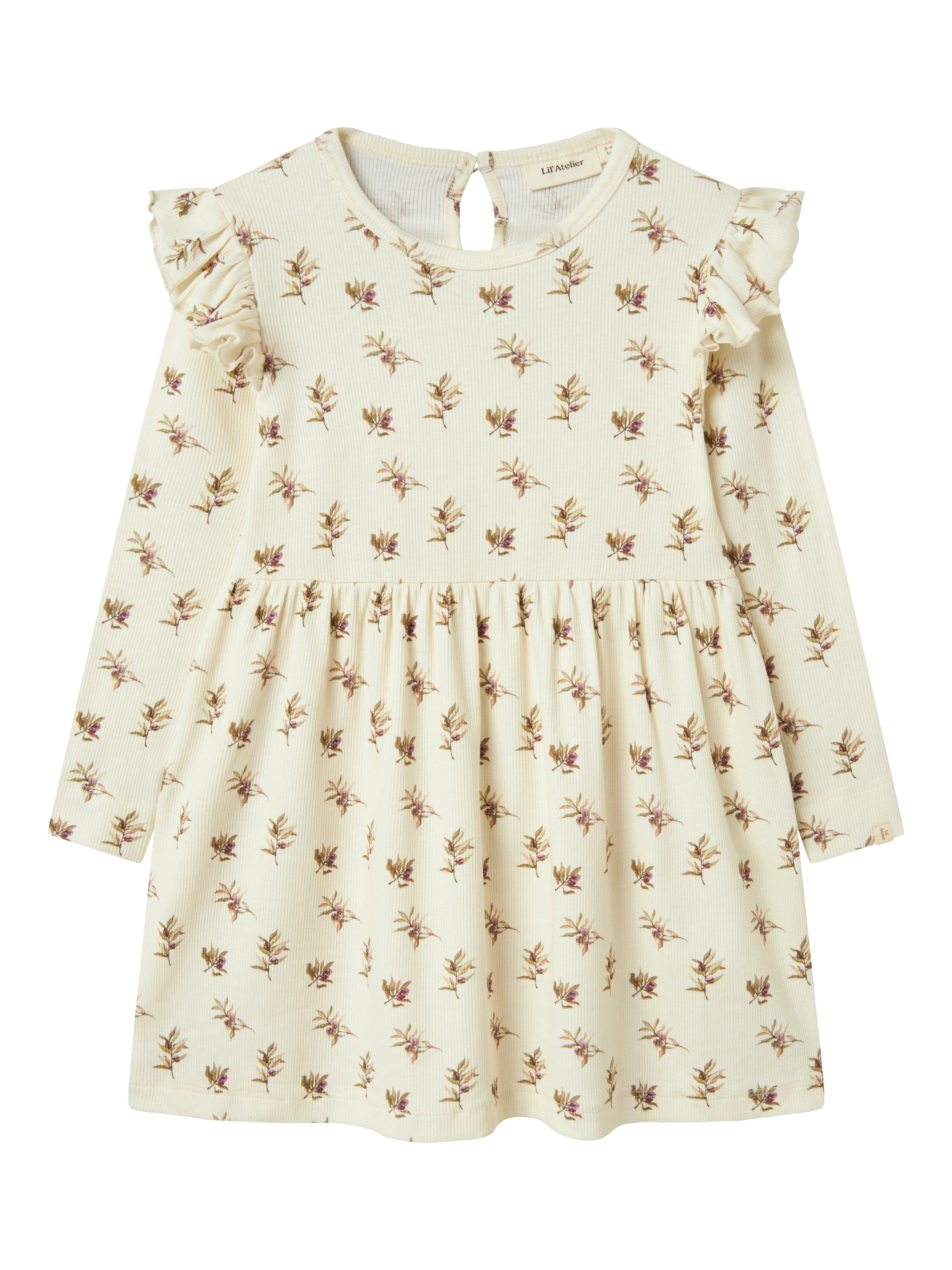 Lil Atelier Gavo Eno Kjole - Turtledove Olive - Tilbud!