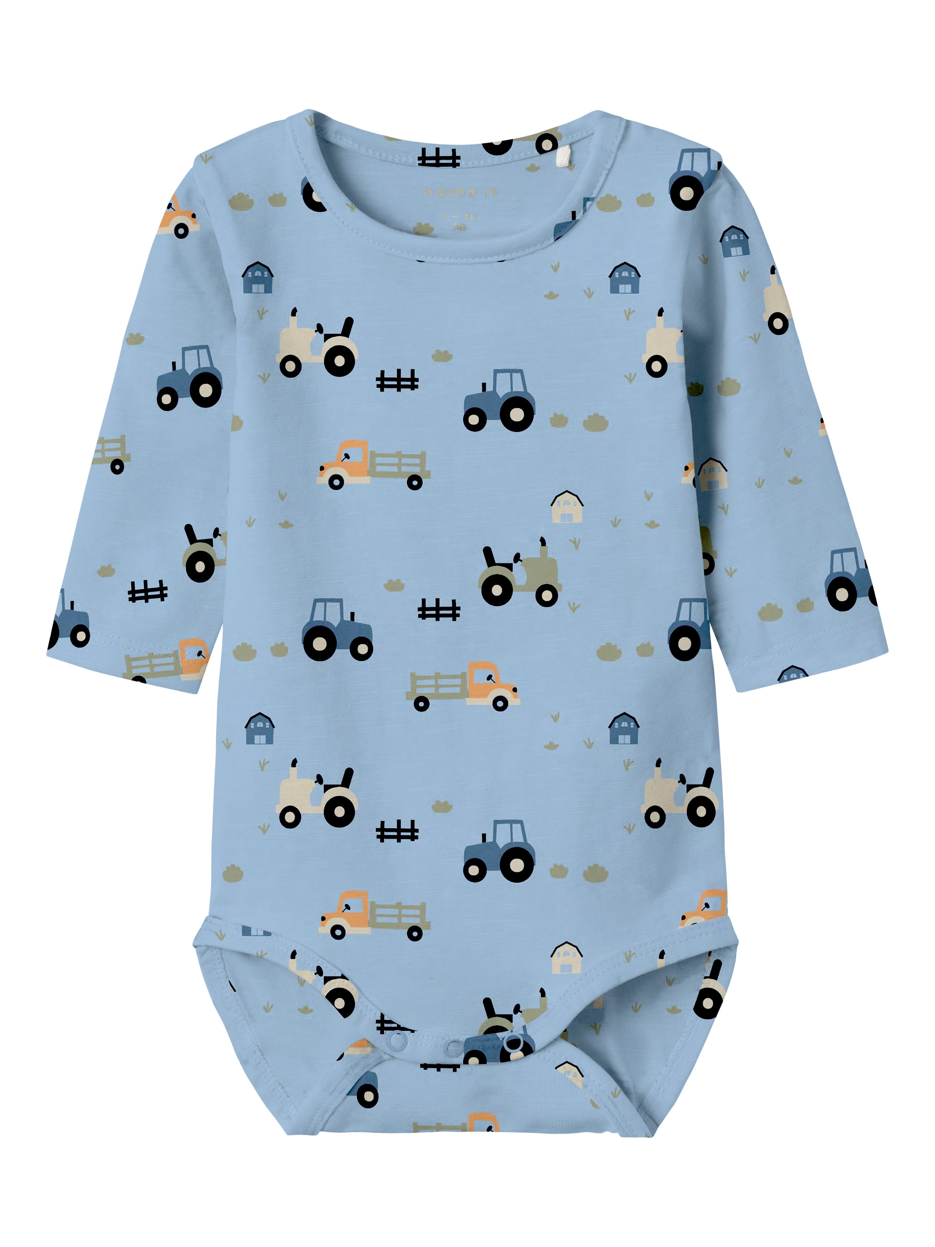 Name It Bassen Body med Traktorprint - Cerulean 50 cm