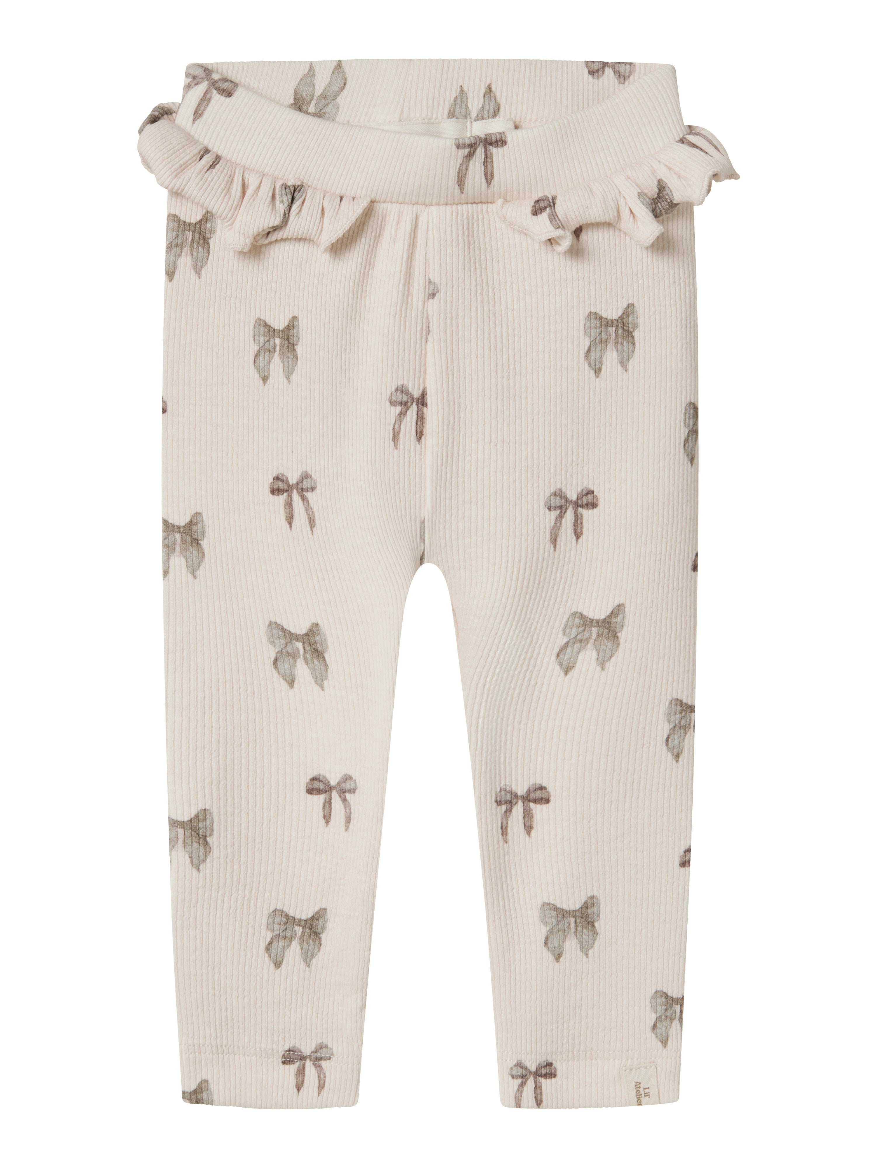 Lil Atelier Gavo Efi Leggings med Sløjfer – Sølv Peony