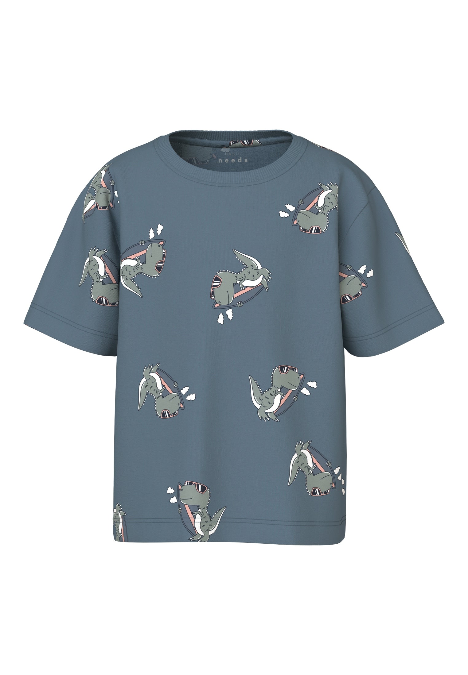 Name It Valther T-shirt – Blå Mirage med unikt print