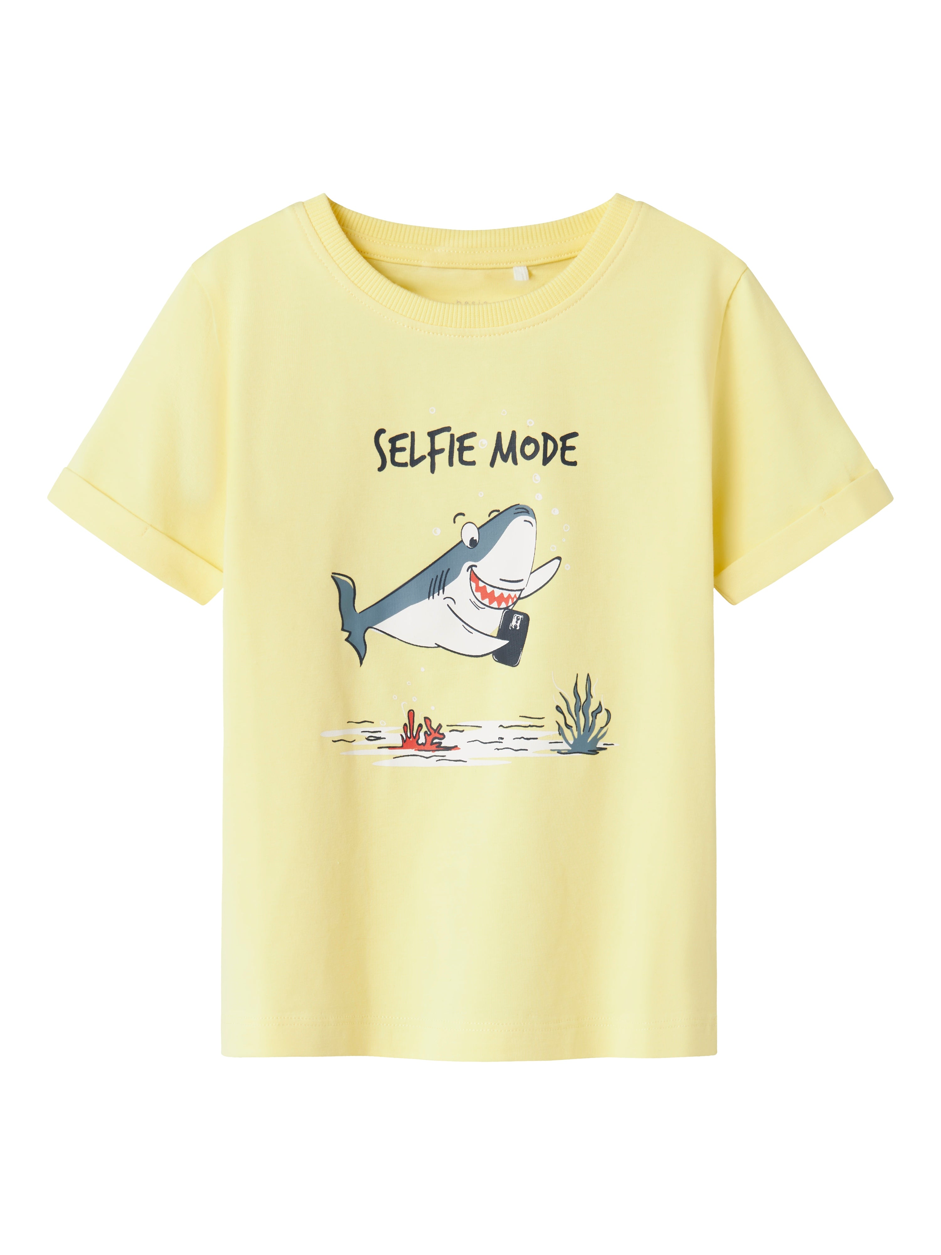 Name It Vux T-shirt – Citronfarvet med Fantastisk Print!