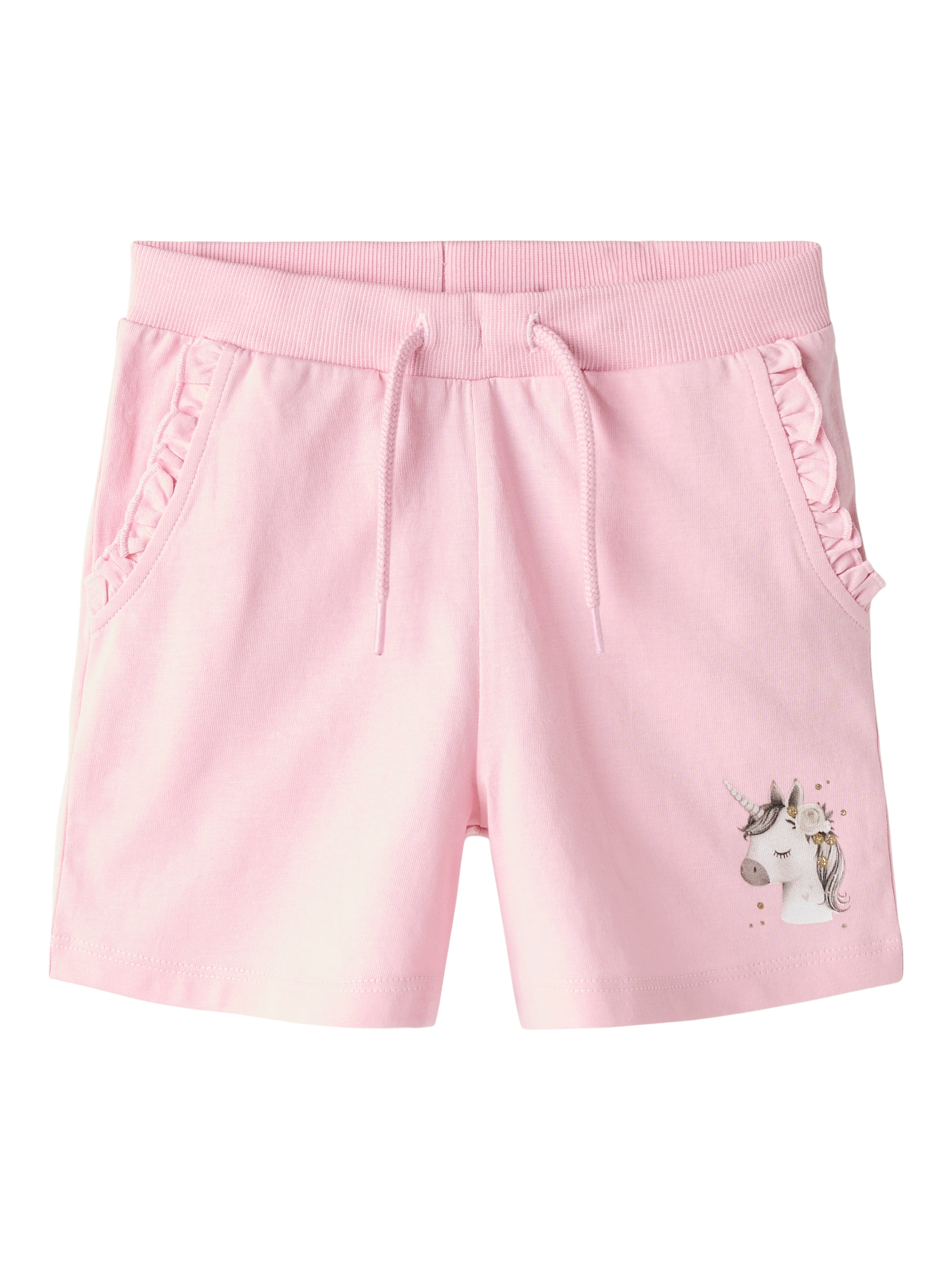 Name It Jane Shorts – Cameo Pink med Enhjørning til Børn