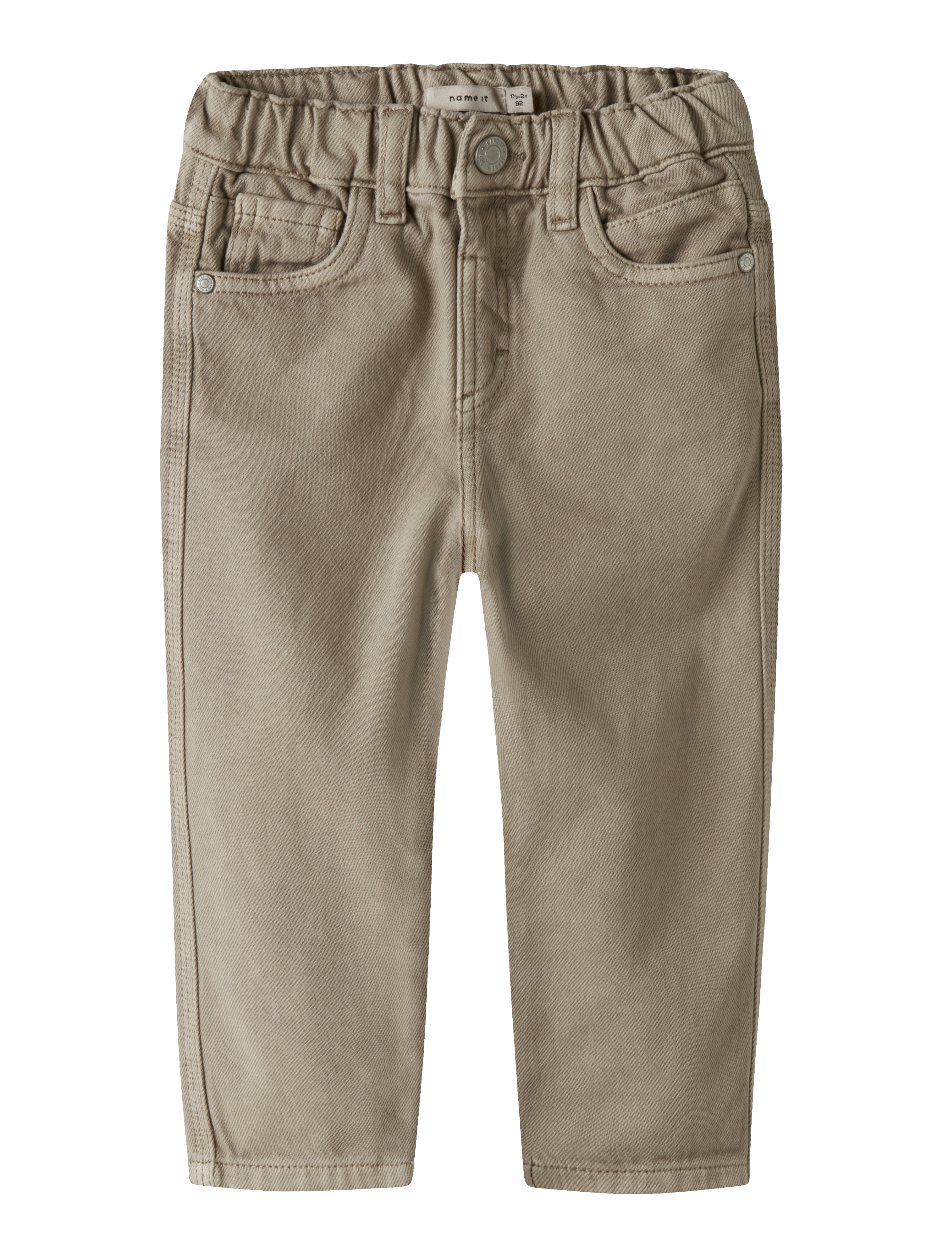 Name It Silas Tapered Twill Pants - Chinchilla -   Cm