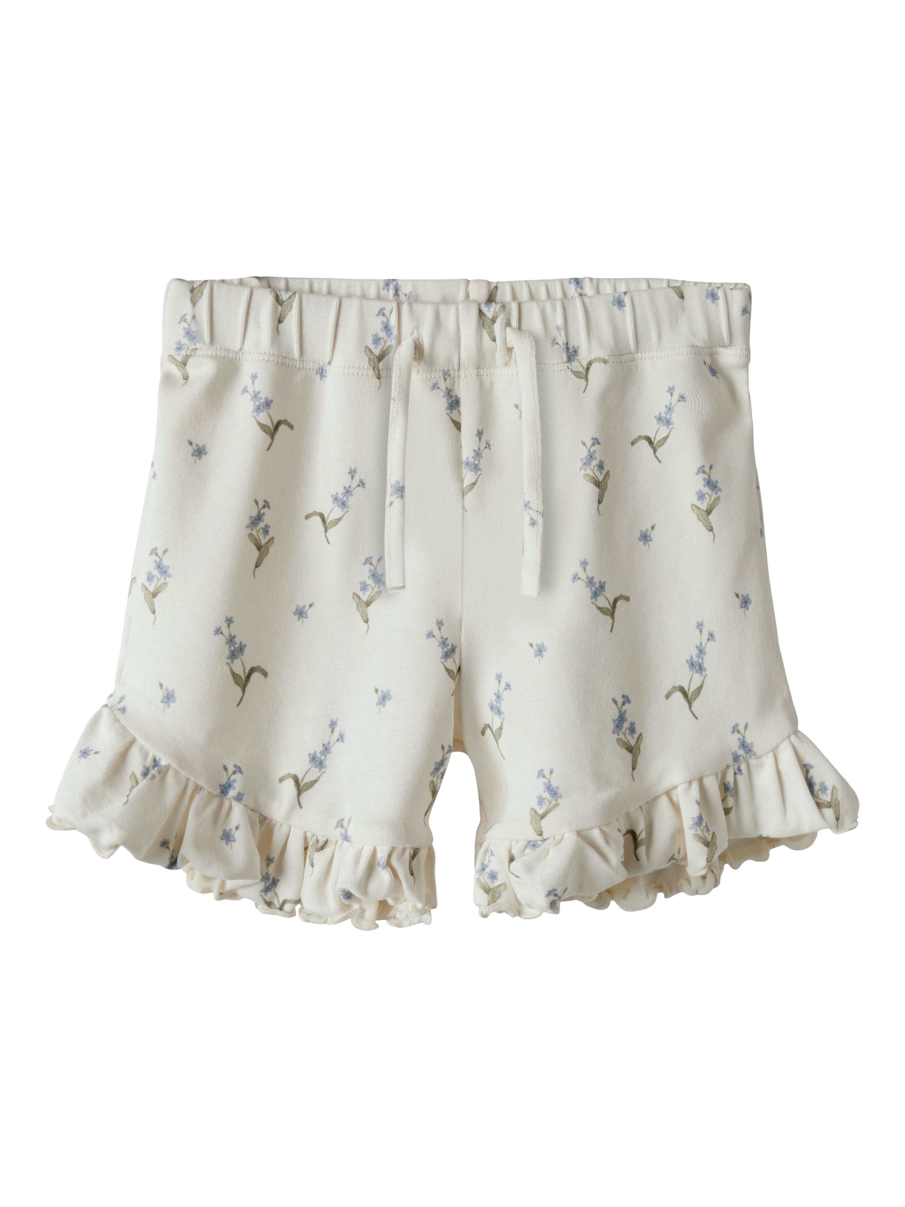 Lil Atelier Gayo Sen Shorts – Kokosmælk med Flæser