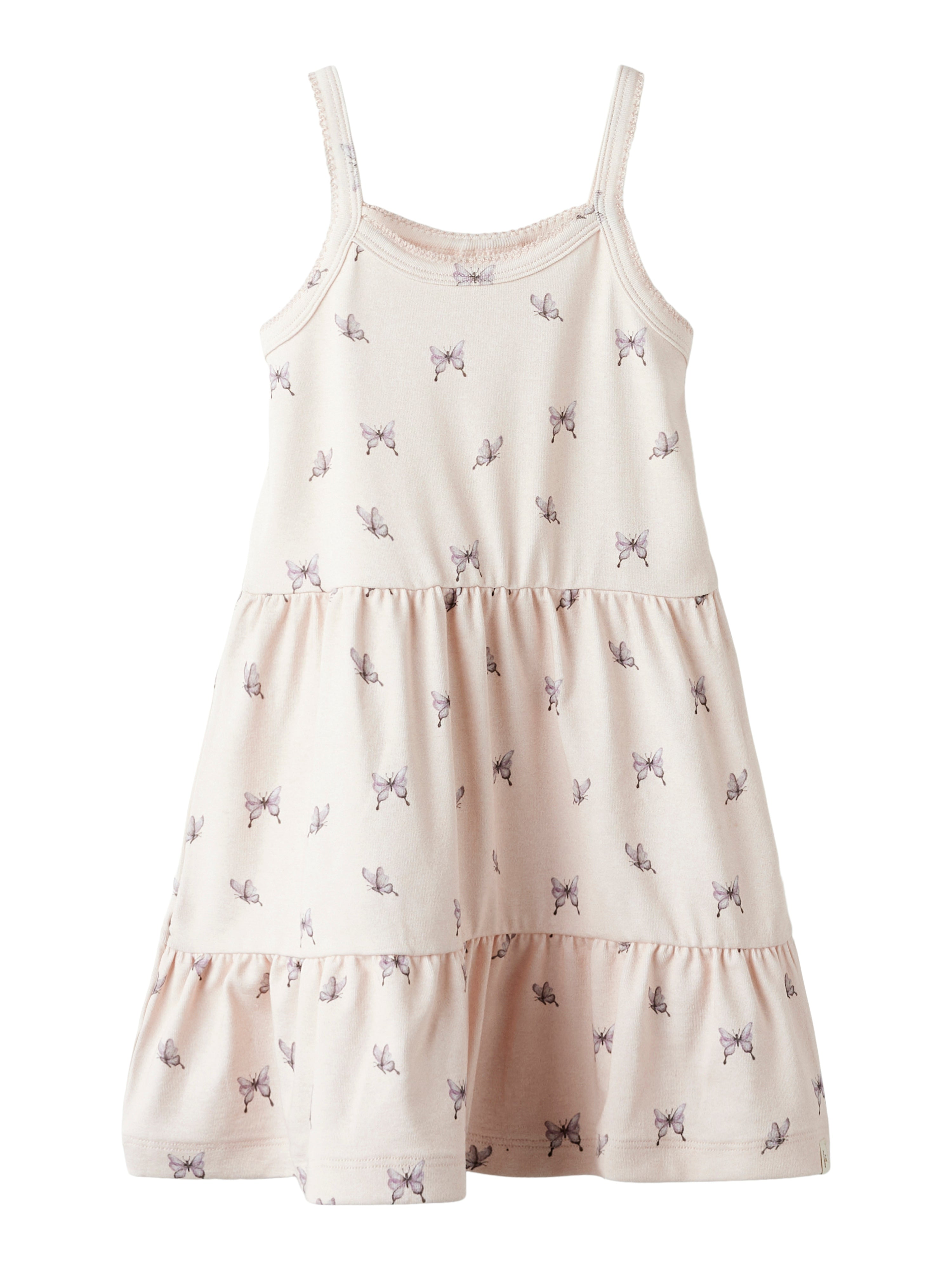 Lil Atelier Gayo San Kjole - Peach Blush med Sommerfugle