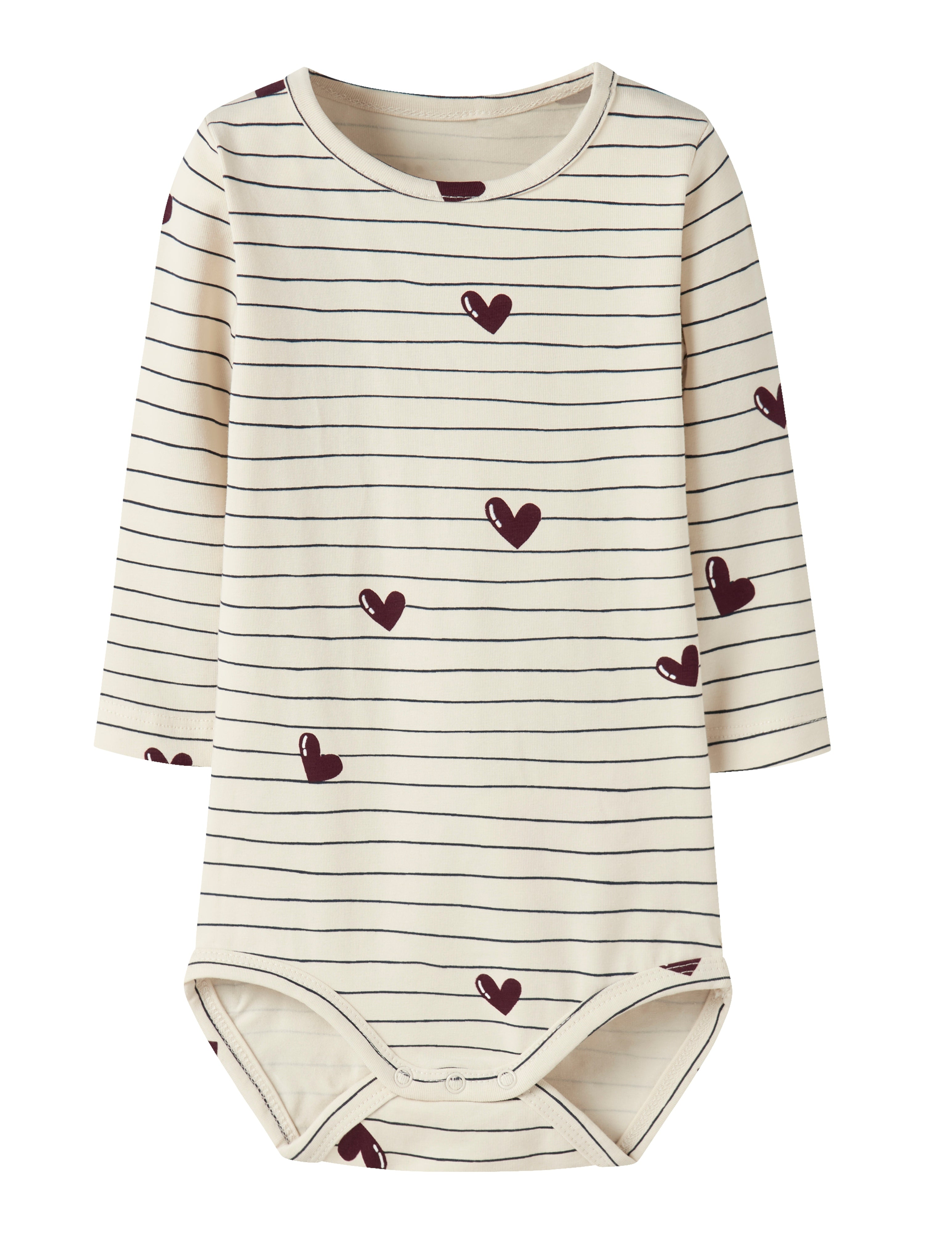 Name It Vandora Body – Sommer Sand med Hjerter og Striber
